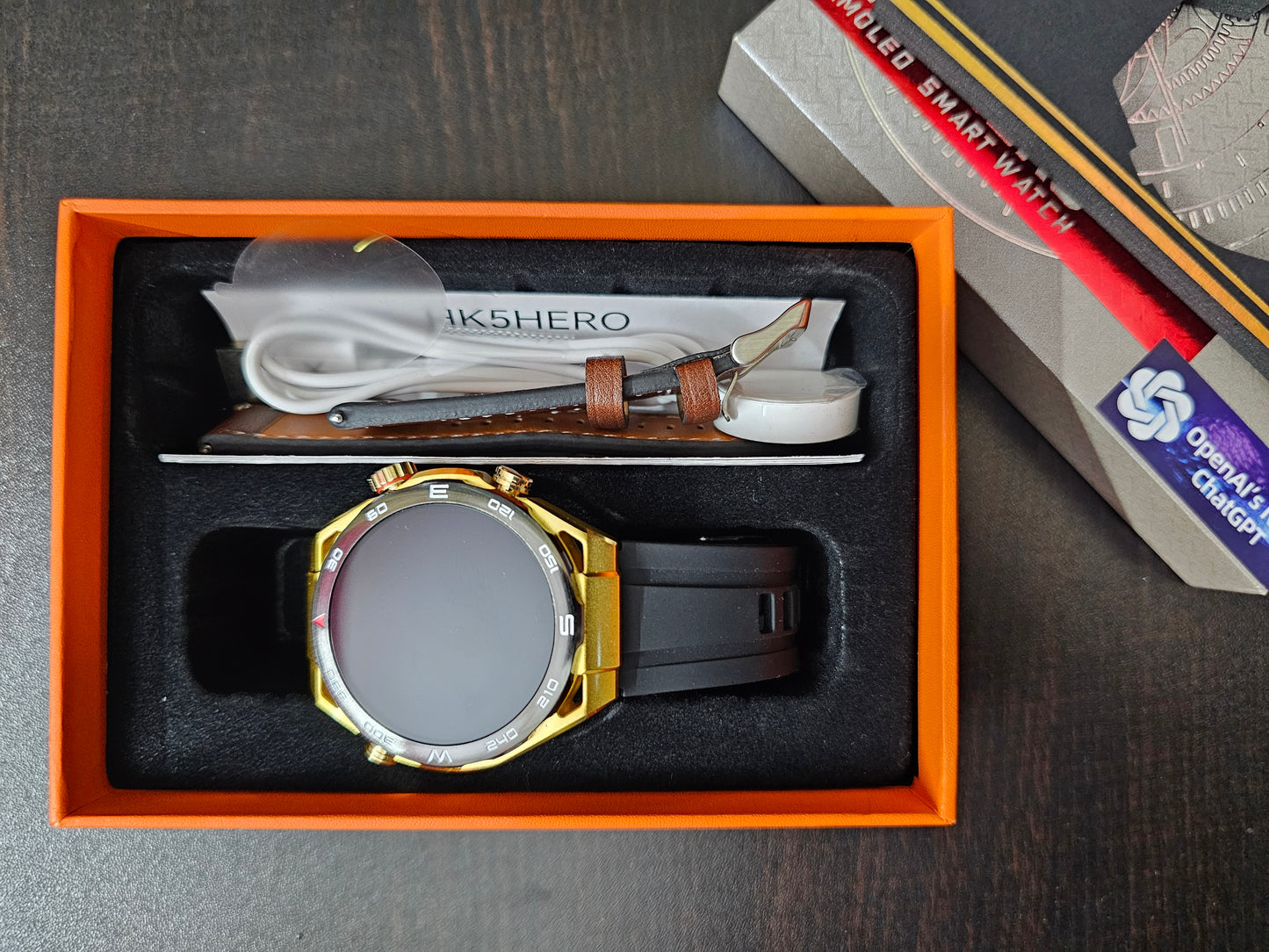 HK 5 Hero with amoled display and Chat-GPT! Best round dial smartwatch