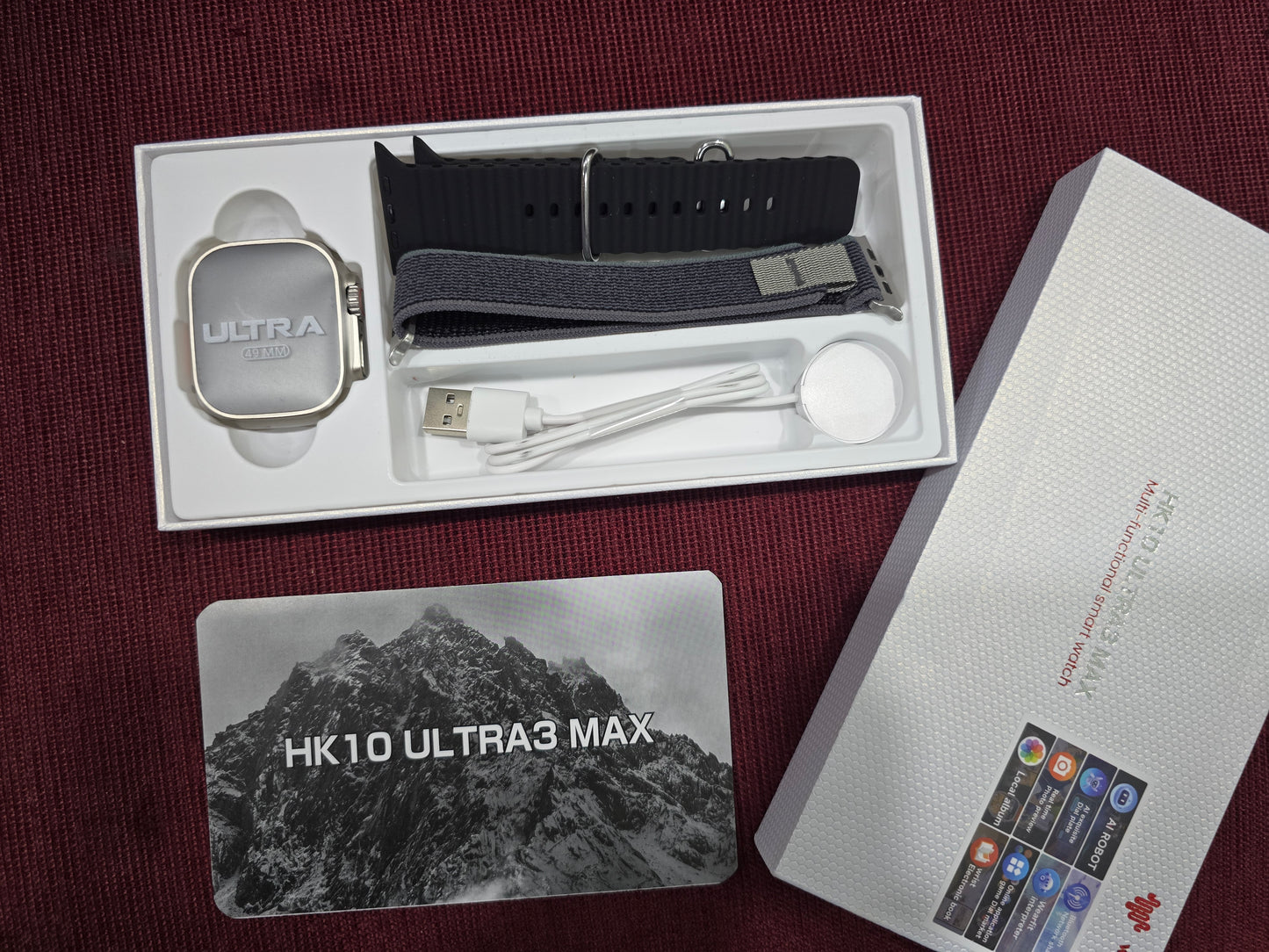 HK 10 Ultra 3 Max with Amoled display, Chat-GPT! Apple watch ultra 2 clone with AI