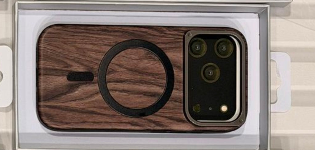Wooden texture premium back case with magsafe for iPhone 17 Pro Max and 17 Pro
