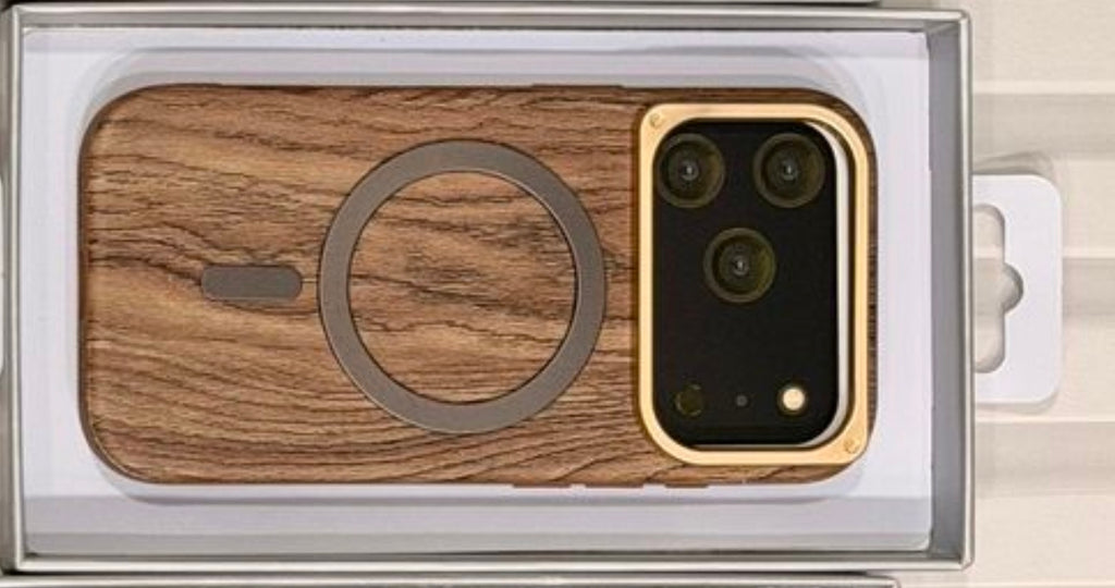Wooden texture premium back case with magsafe for iPhone 17 Pro Max and 17 Pro
