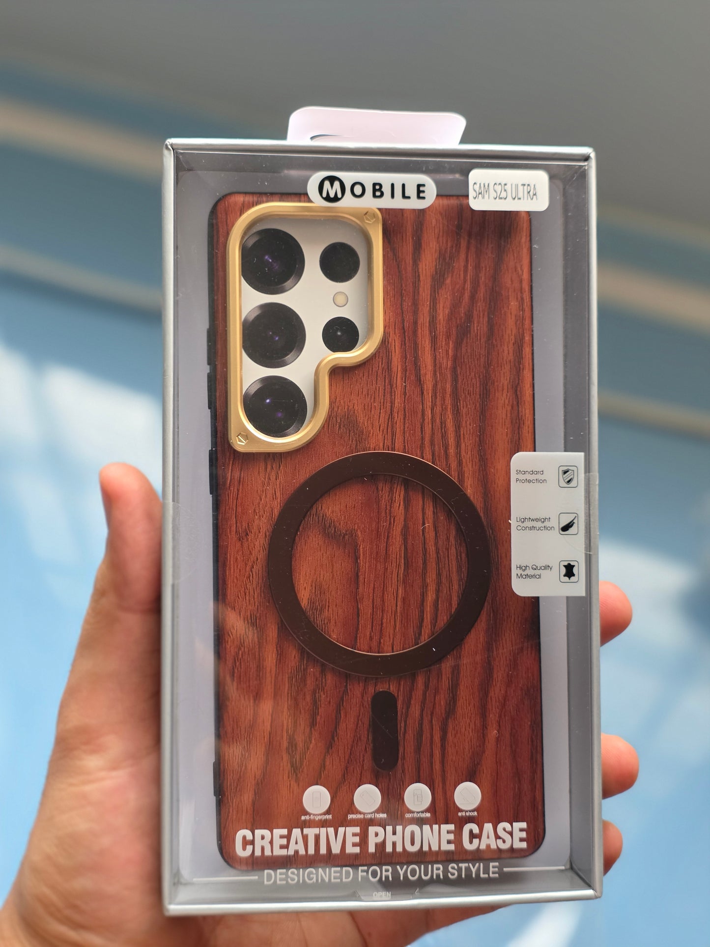 Wooden Texture Premium Design Back Case for Samsung Galaxy S25 Ultra