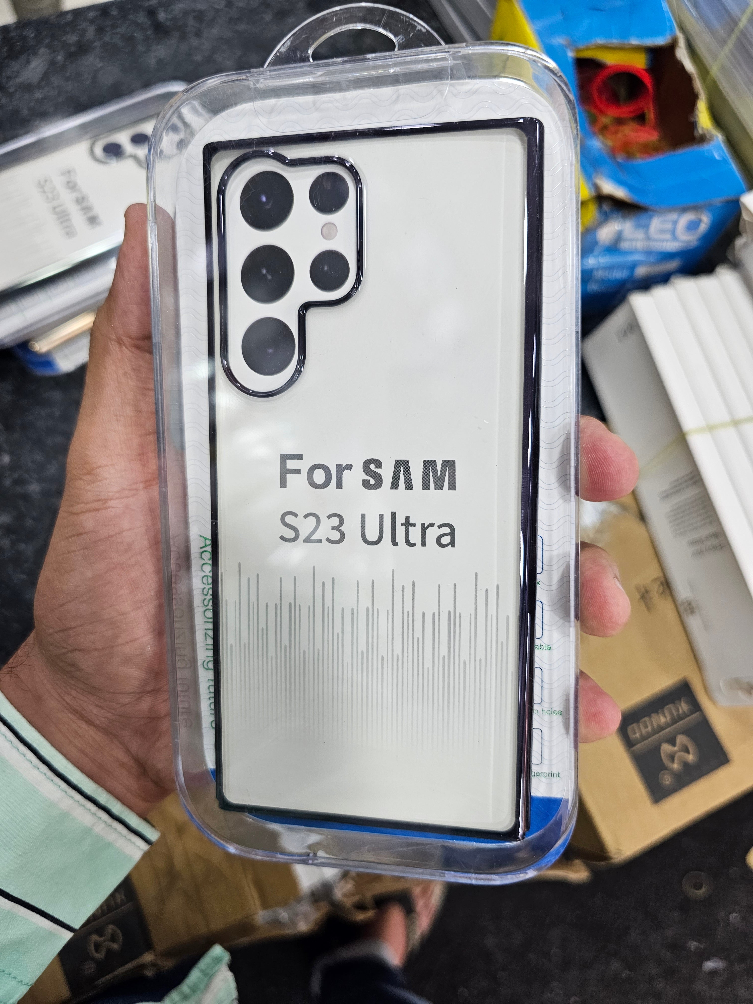 Trunzo Premium Hard Back Clear with Electroplated sides Case for Samsung Galaxy S23 Ultra