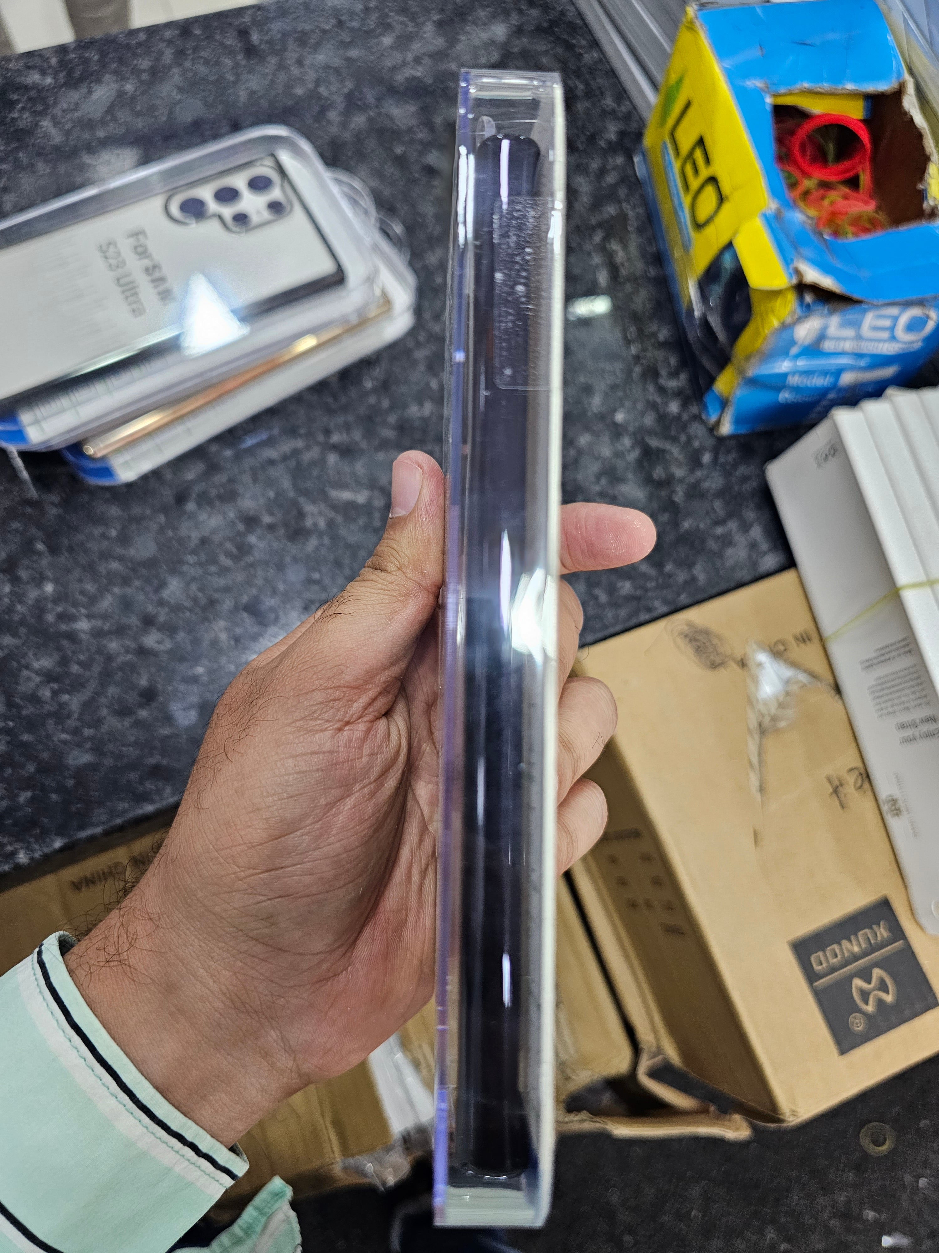 Trunzo Premium Hard Back Clear with Electroplated sides Case for Samsung Galaxy S23 Ultra