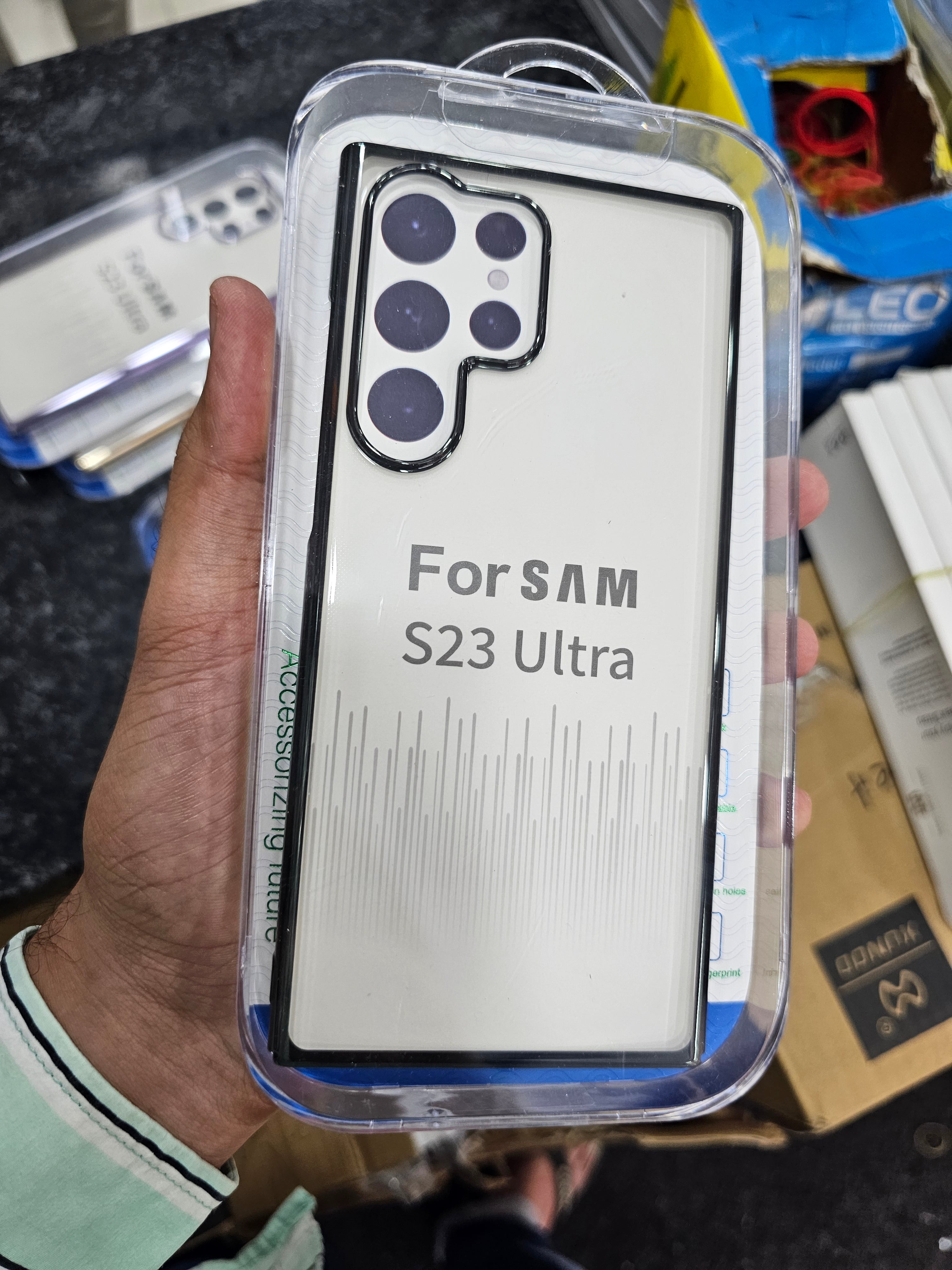 Trunzo Premium Hard Back Clear with Electroplated sides Case for Samsung Galaxy S23 Ultra