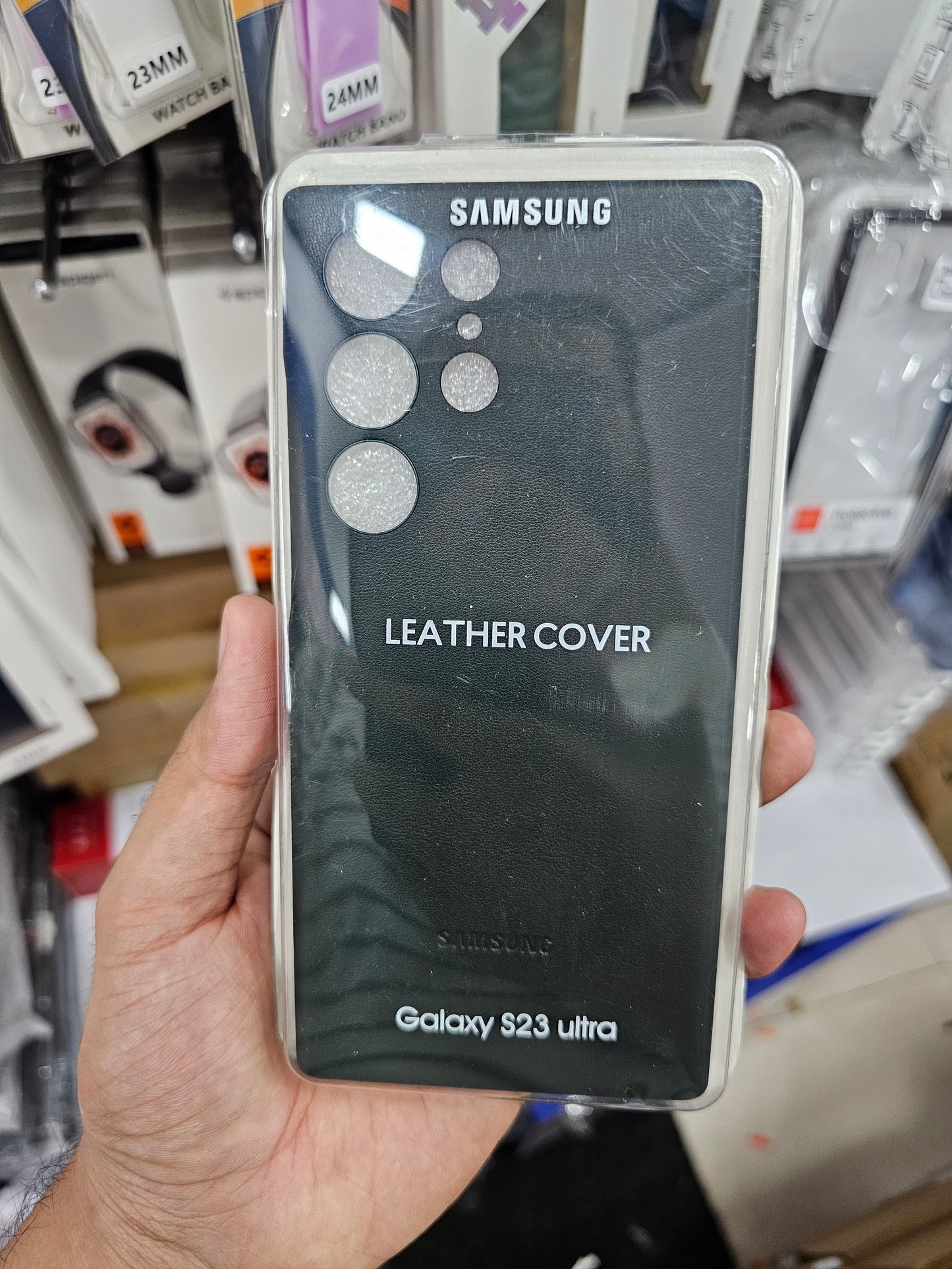 CFZ Premium Leather Case for Samsung Galaxy S23 Ultra, Galaxy S23 Plus, Galaxy S23 - Not compatible with Camera Lens Protectors