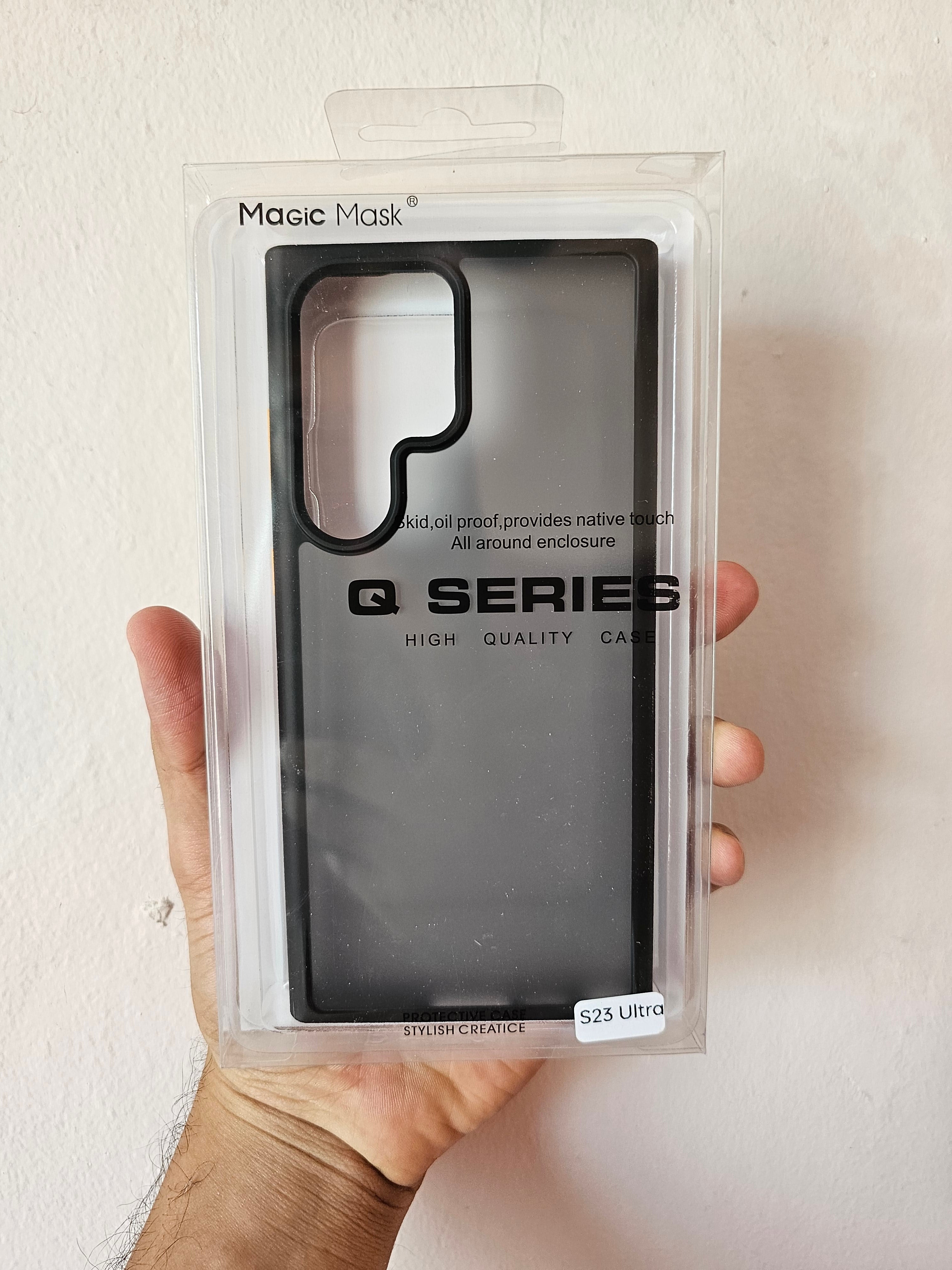 CFZ Premium Bumper Case Smoke Carbon Finish for Samsung Galaxy S23 Ultra