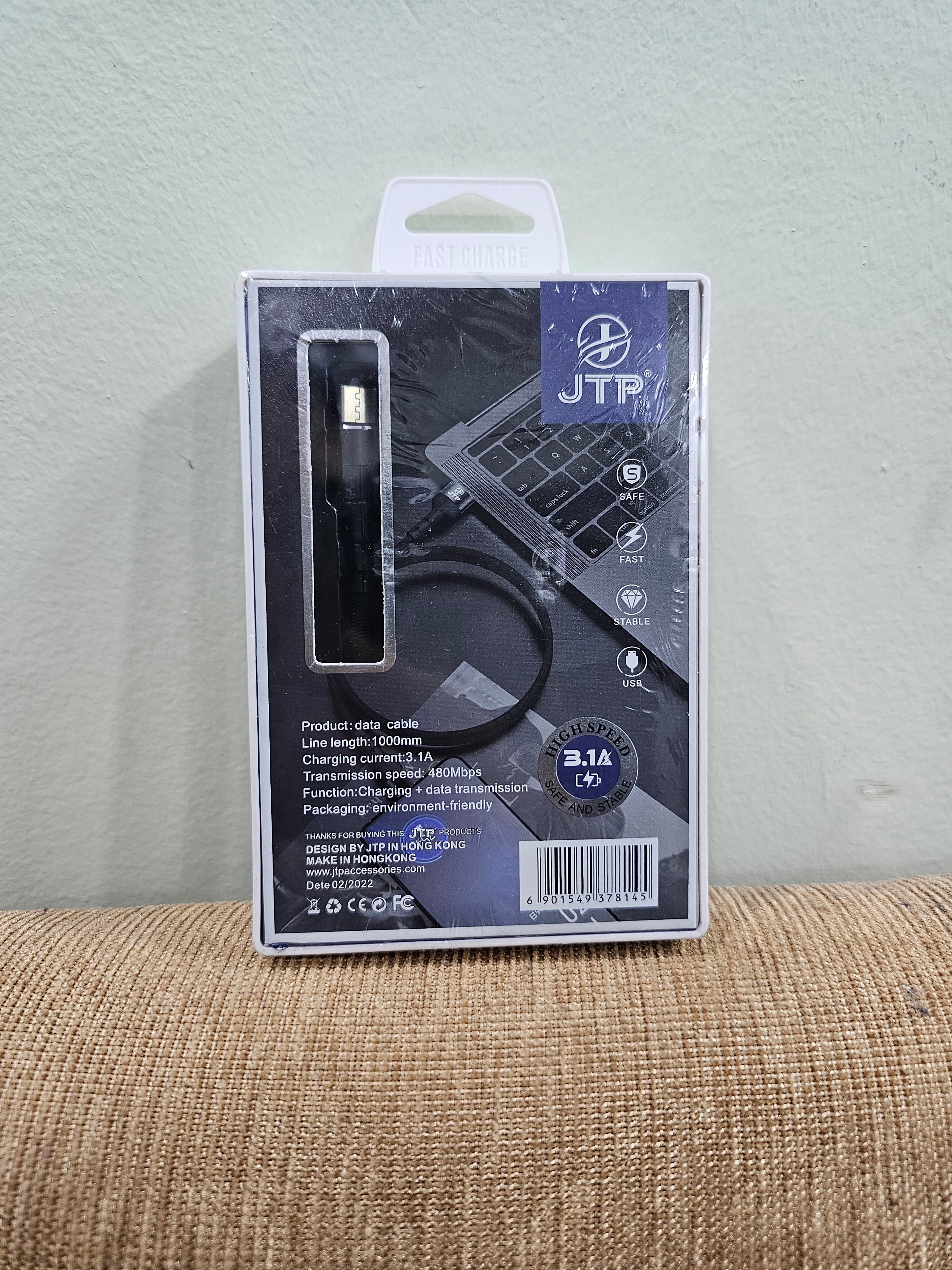 CFZ Premium USB A to USB C type charging cable - Supports fast charging, faster data transfer, braided cable