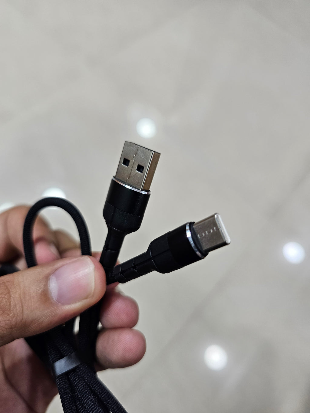 CFZ Premium USB A to USB C type charging cable - Supports fast charging, faster data transfer, braided cable