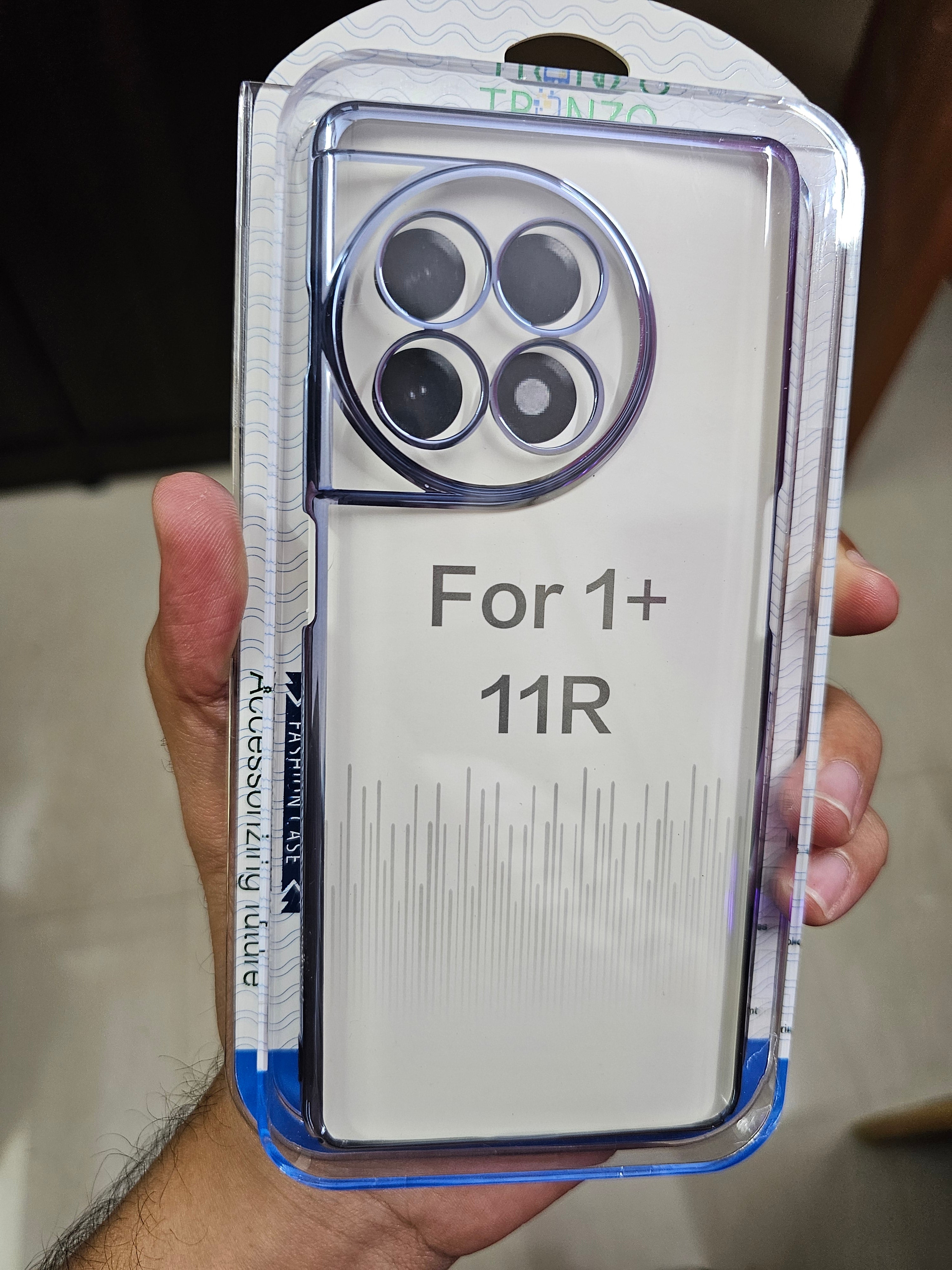 Trunzo Crystal Clear Hard Back Case with Electroplated sides for OnePlus 11 & OnePlus 11R