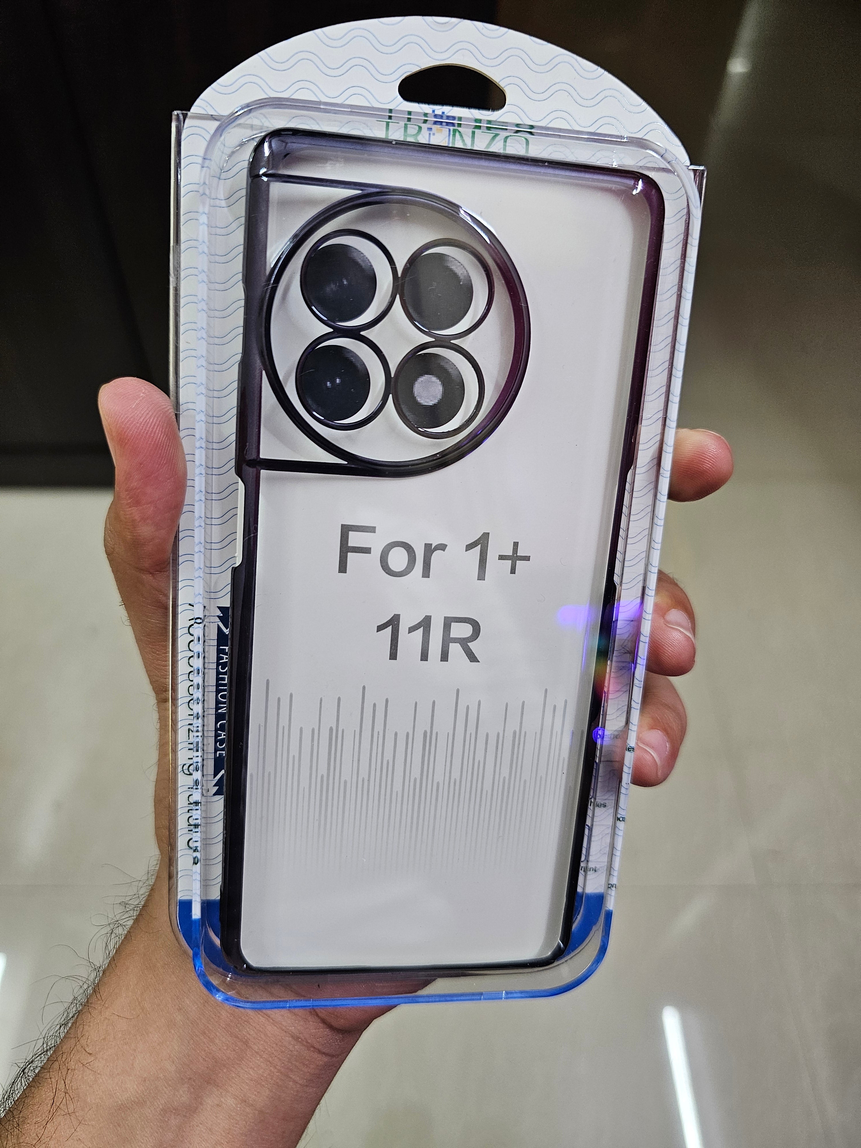 Trunzo Crystal Clear Hard Back Case with Electroplated sides for OnePlus 11 & OnePlus 11R