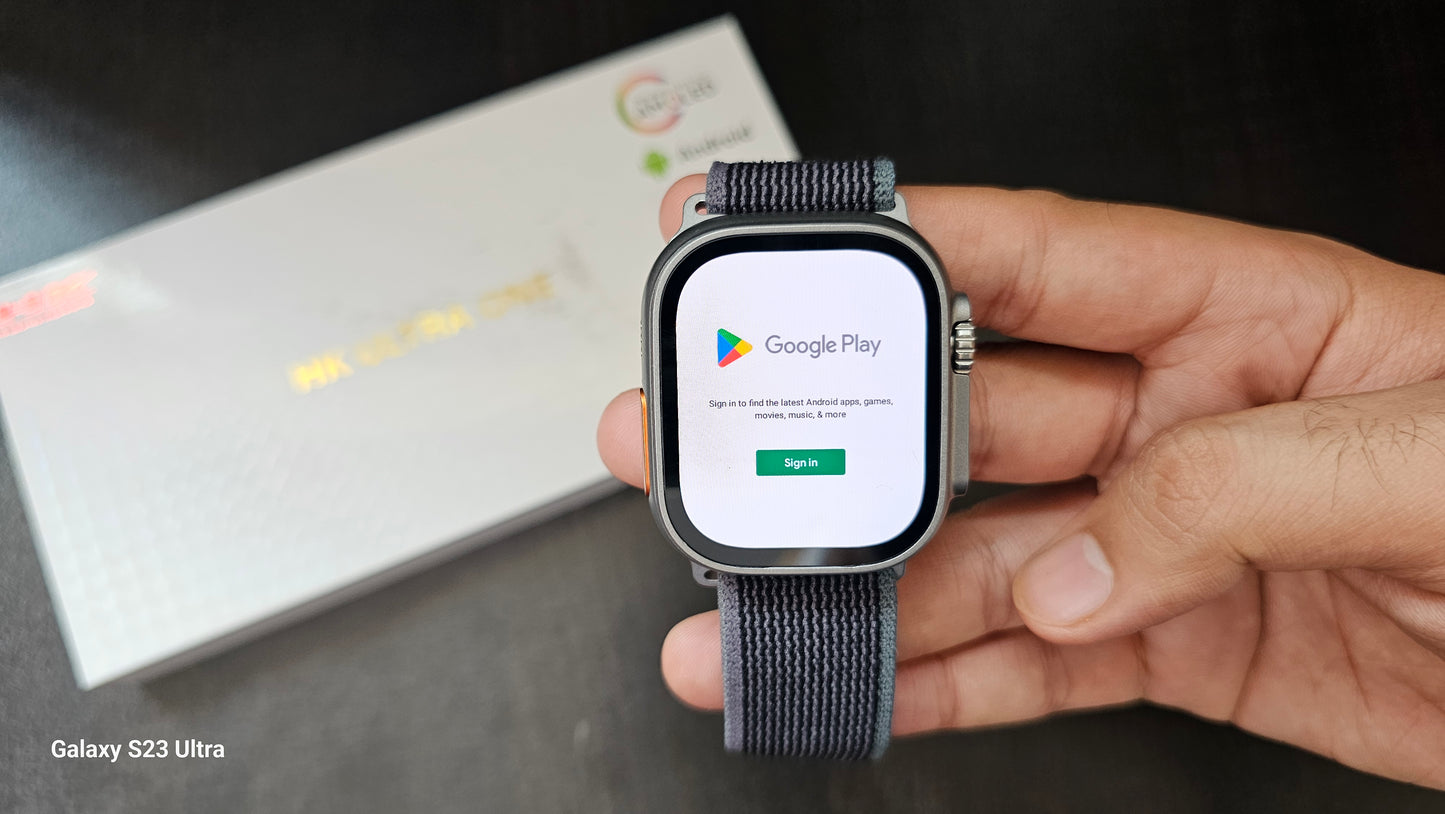 HK Ultra One Simcard Smartwatch with Amoled Display, GPS, Playstore and more