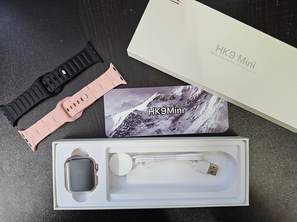 HK 9 Mini Plus Amoled Display smartwatch with 41mm dial, Chat-gpt