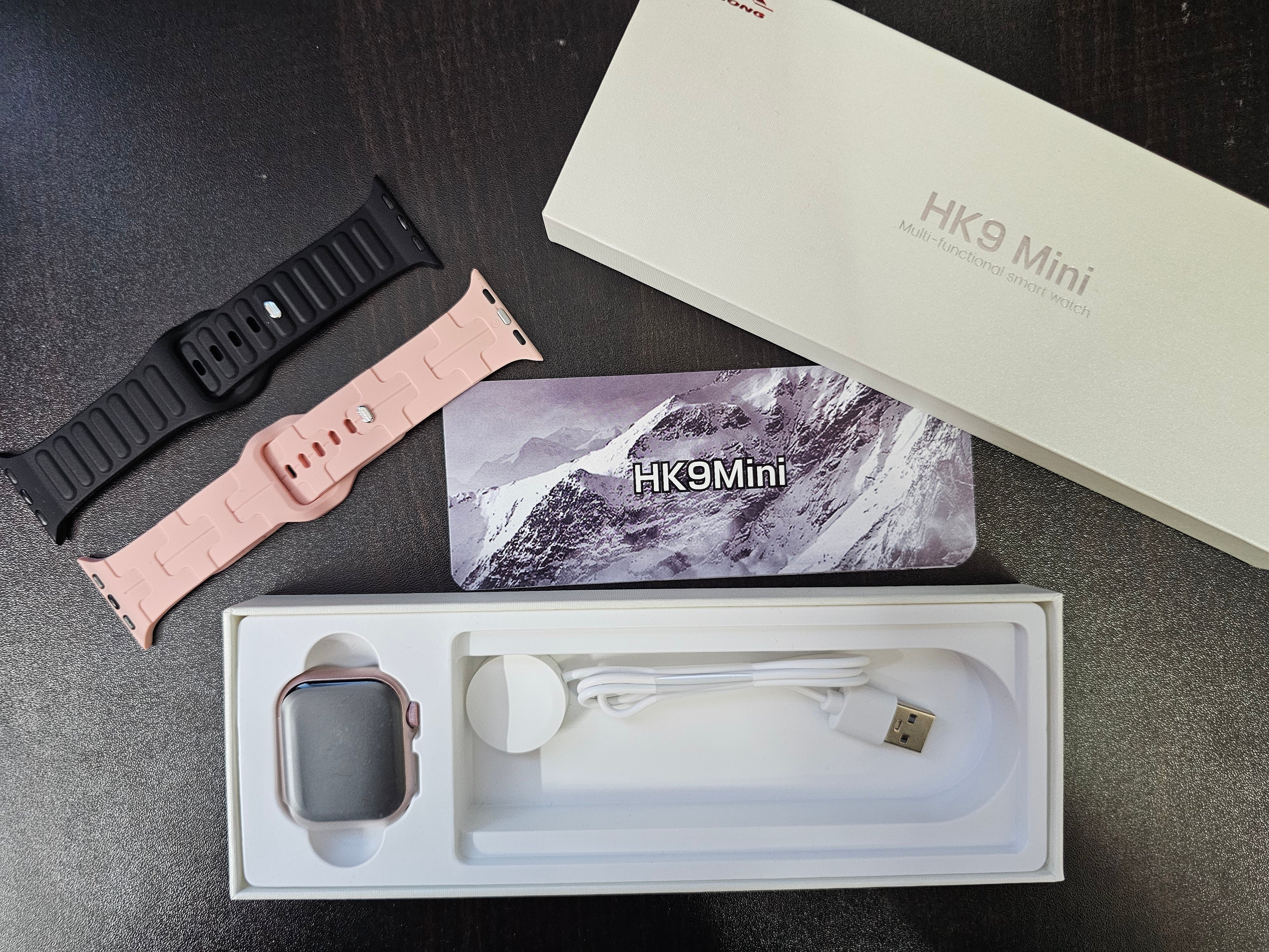 HK 9 Mini Plus Amoled Display smartwatch with 41mm dial, Chat-gpt