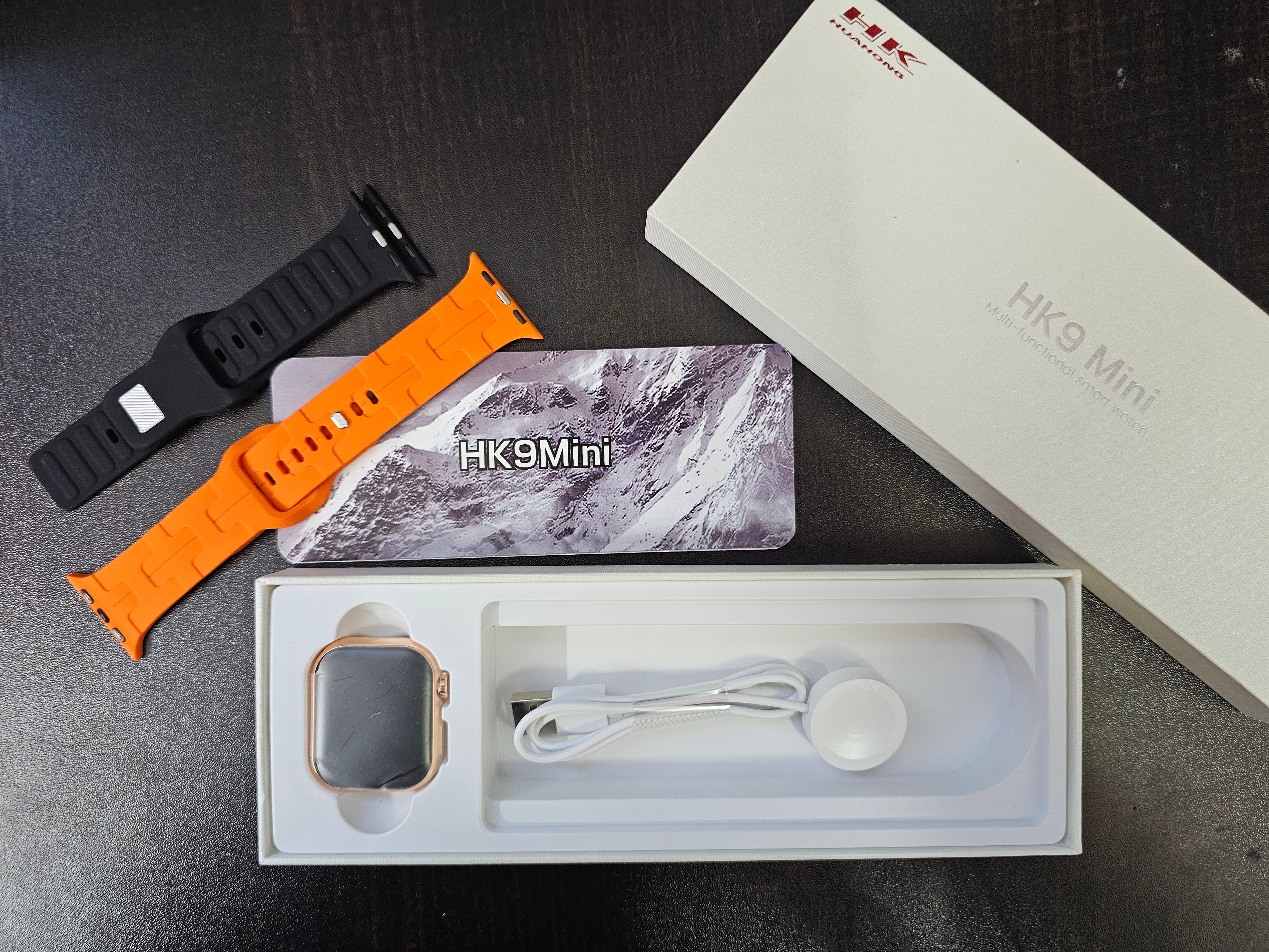 HK 9 Mini Plus Amoled Display smartwatch with 41mm dial, Chat-gpt