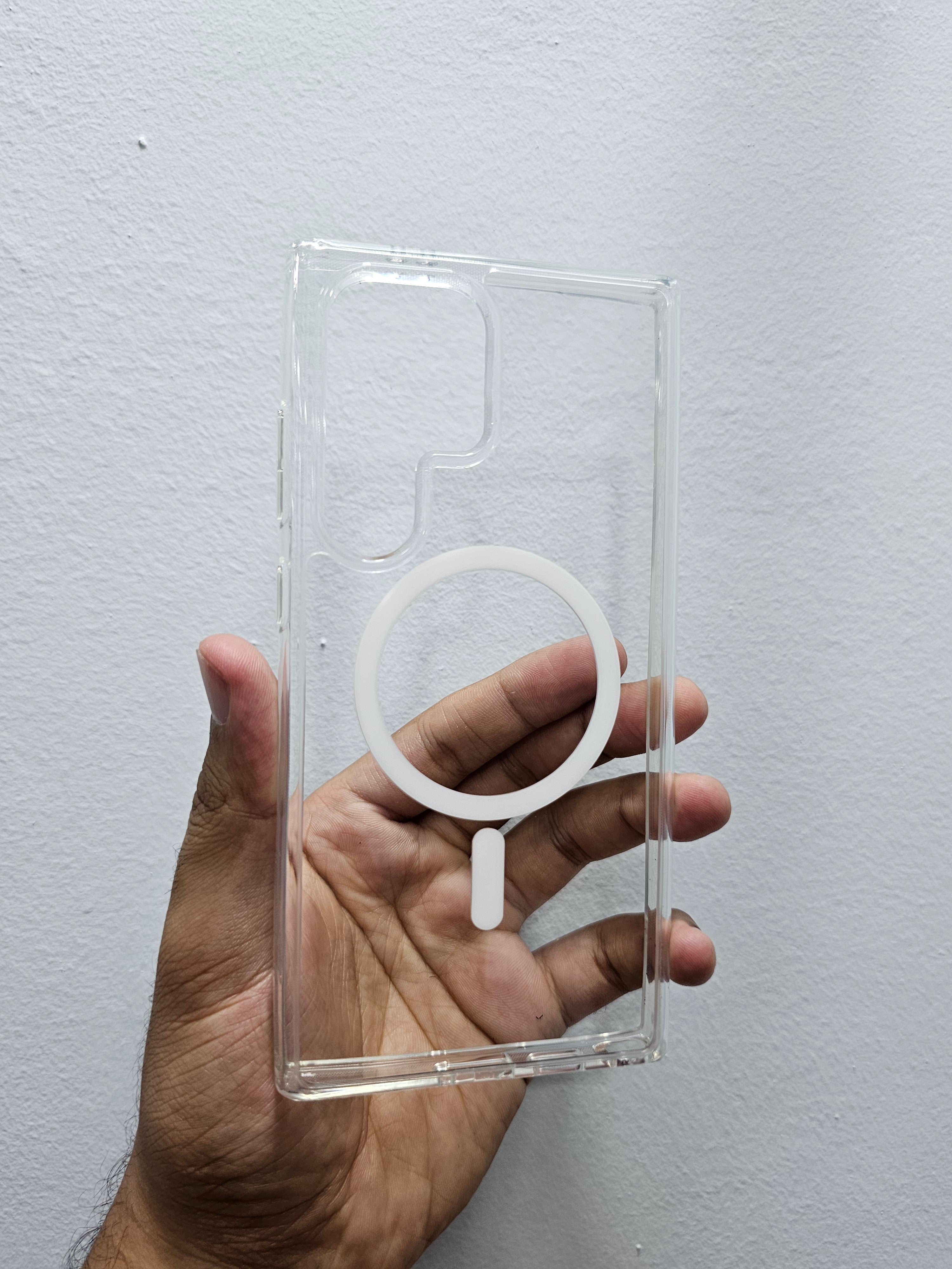 Mutural premium transparent clear back case for samsung galaxy s24 ultra with magfit