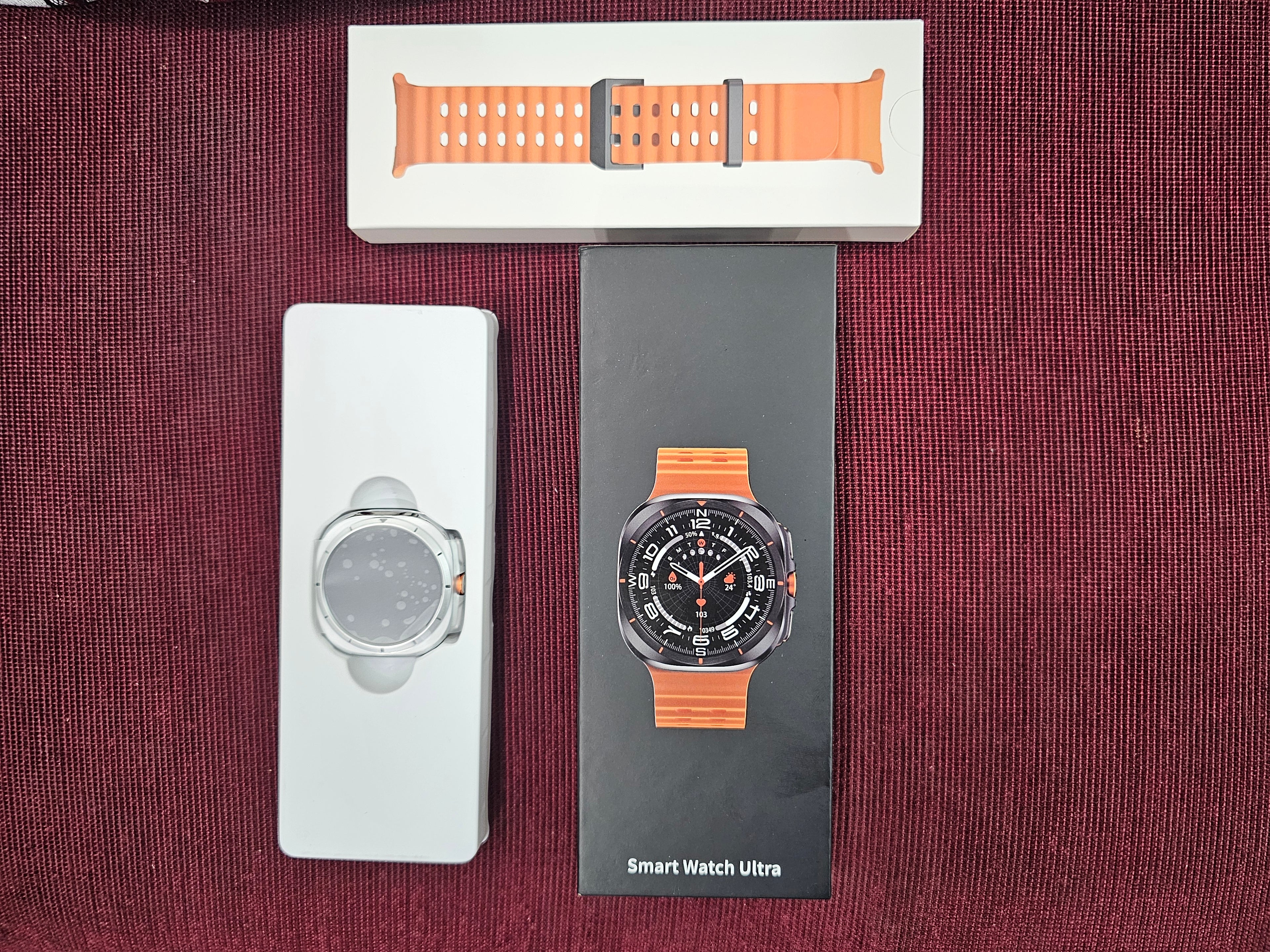 Smartwatch Ultra - Samsung Watch Ultra Inspired Smartwatch with Amoled display, Metal Finish, Customizable watch faces