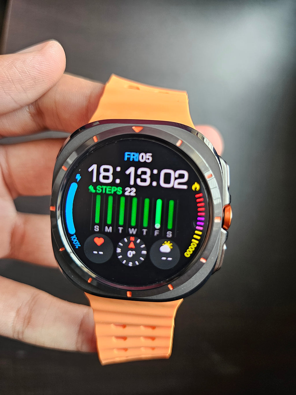 Smartwatch Ultra - Samsung Watch Ultra Inspired Smartwatch with Amoled display, Metal Finish, Customizable watch faces