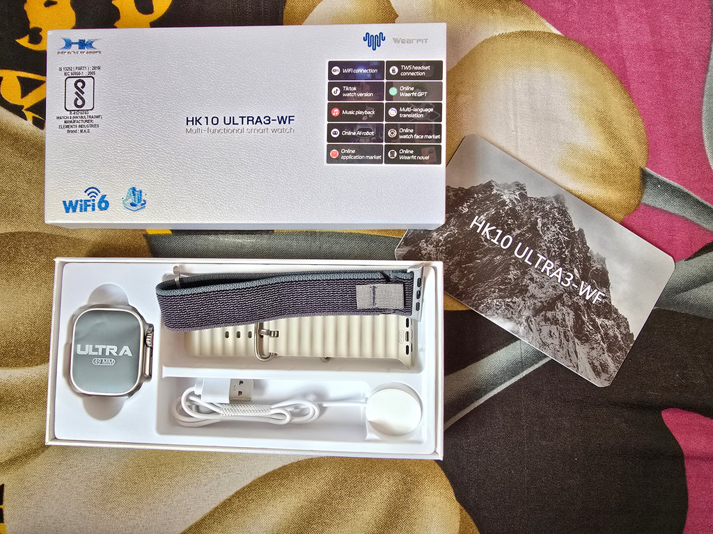 HK 10 Ultra 3 Wifi Smartwatch with Amoled display, Wifi 6, Bluetooth, Chat-GPT! Best Apple Watch Ultra 2 Clone