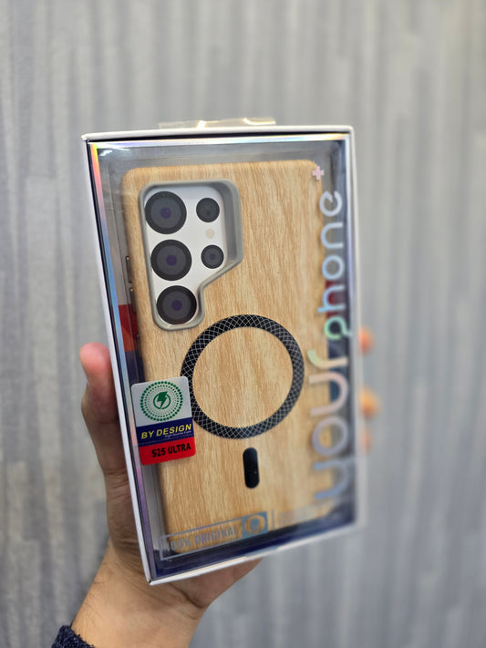 Wooden Texture Premium Design Back Case for Samsung Galaxy S25 Ultra