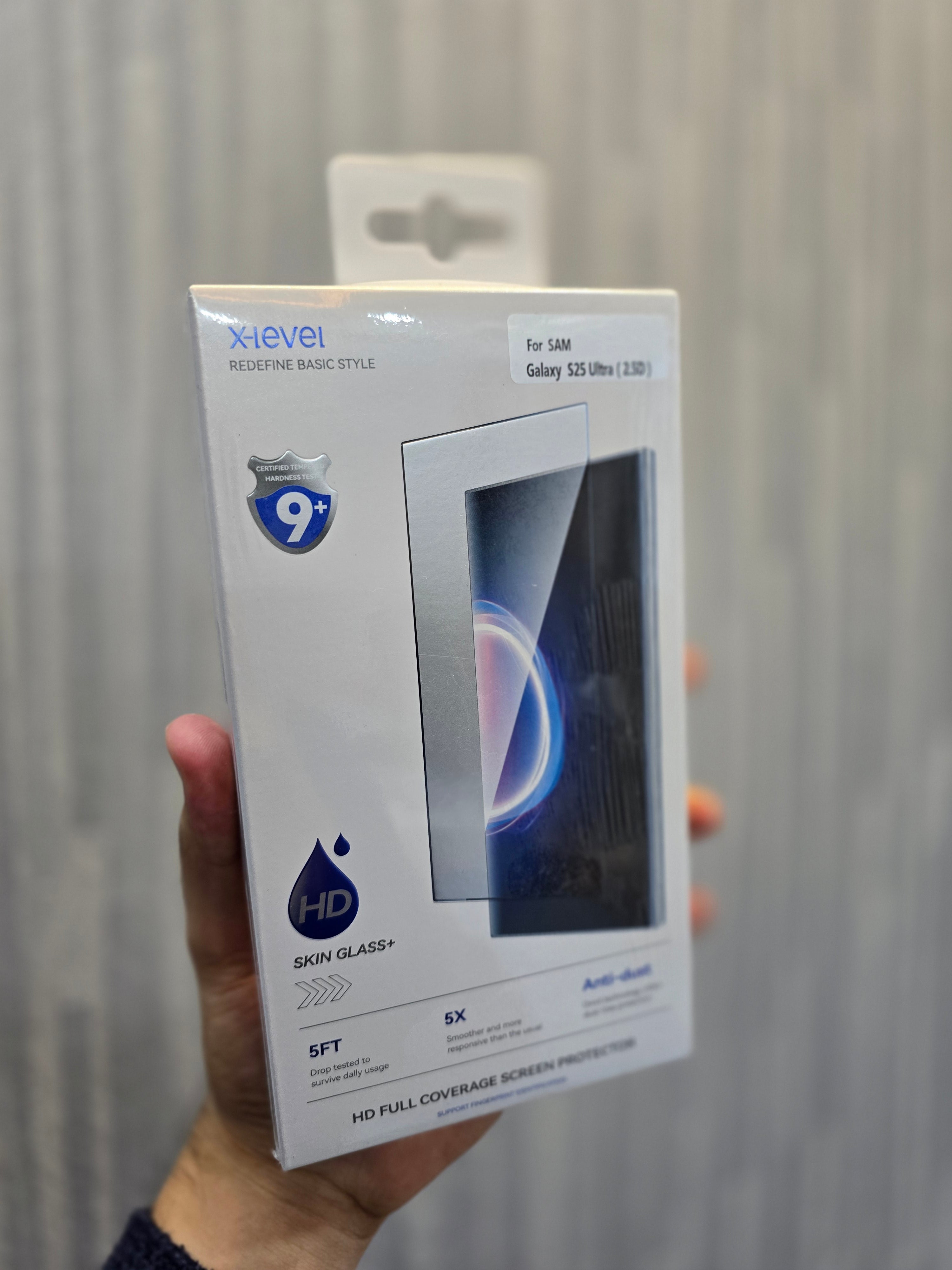 X - Level Premium Tempered Glass Screen Protector Full Glue for Samsung Galaxy S25 Ultra with Fingerprint Working - Mini Anti Reflection