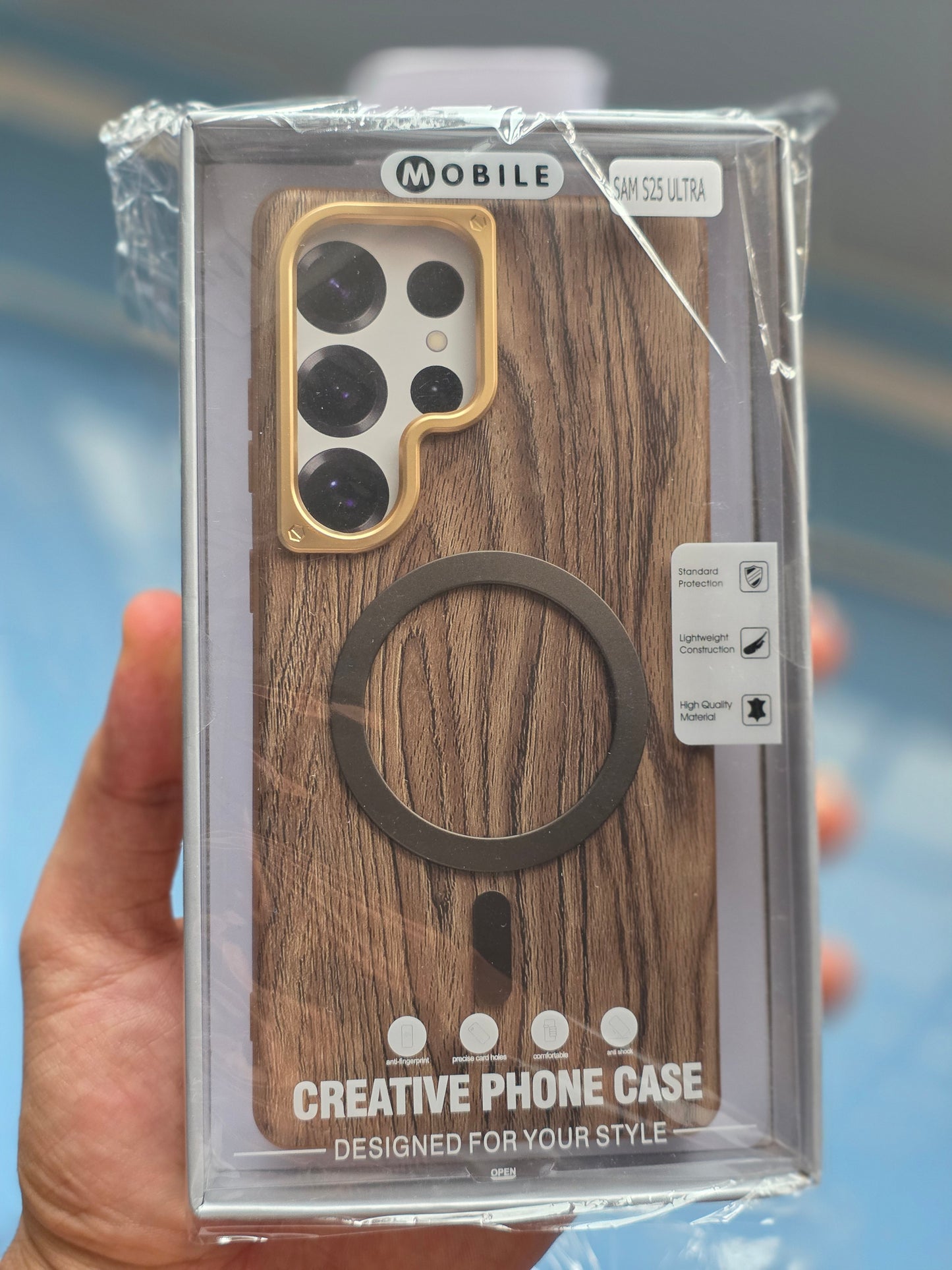 Wooden Texture Premium Design Back Case for Samsung Galaxy S25 Ultra