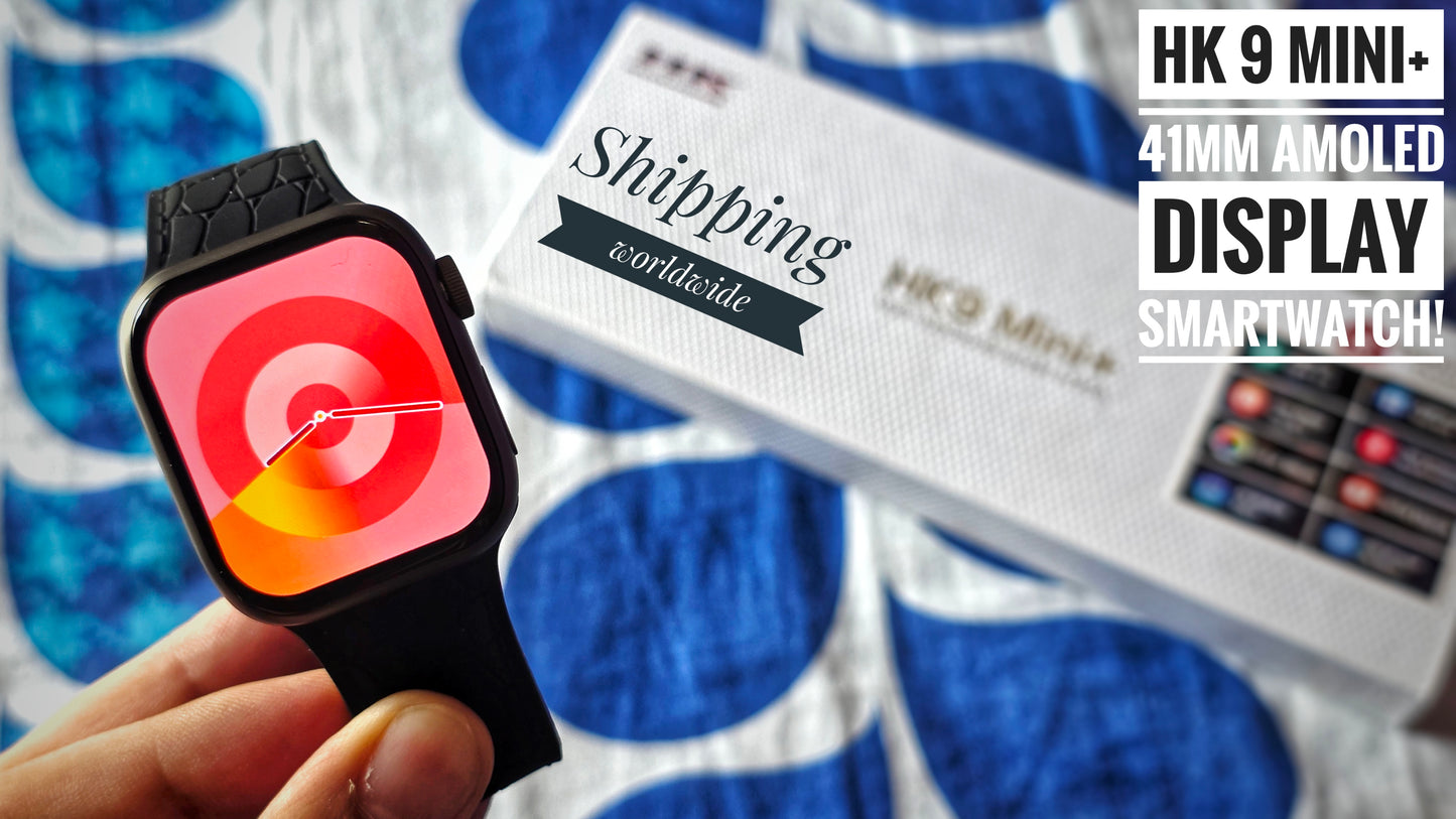 HK 9 Mini Plus Amoled Display smartwatch with 41mm dial, Chat-gpt ! Best Apple watch series 9 clone with 41mm dial