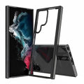 Samsung Galaxy S22 Ultra Hybrid Clear Back case, Shockproof Design with Camera Protection (Transparent - Black)