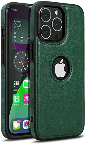 iCon Luxurious Leather Back Case for iPhone 14 Pro and 14 Pro Max Deep Purple, Blue, Black and Green
