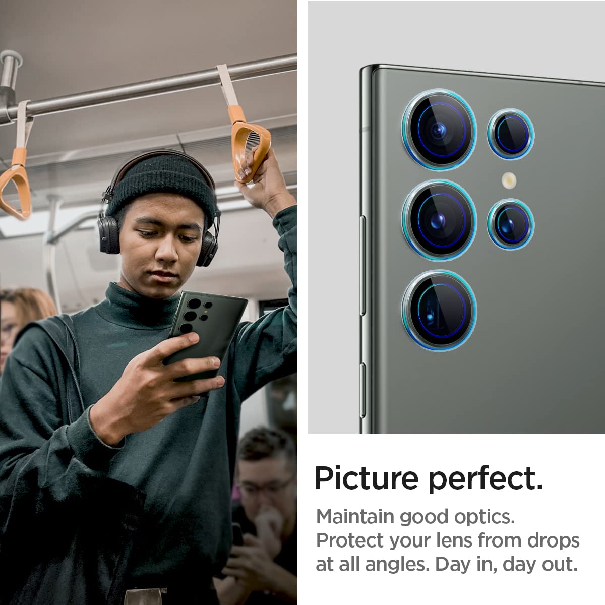 Samsung Galaxy S23 Ultra Camera Protector Ring (Green, Black, Lavender, Cream, Red, Blue)