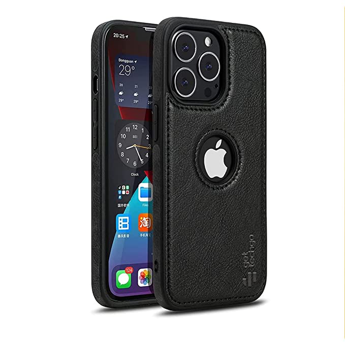 iCon Luxurious Leather Back Case for iPhone 14 Pro and 14 Pro Max Deep Purple, Blue, Black and Green