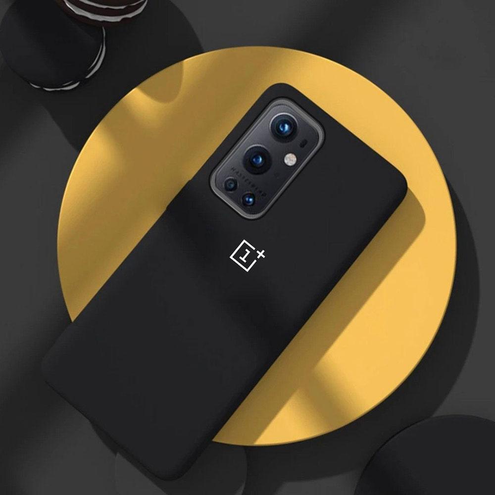 ALAMO Cover Pendenza Colorato Per OnePlus 9 Pro – Custodia Traslucida TPU Con Bumper Anticaduta – Oro Nero, Foro Per Cordino