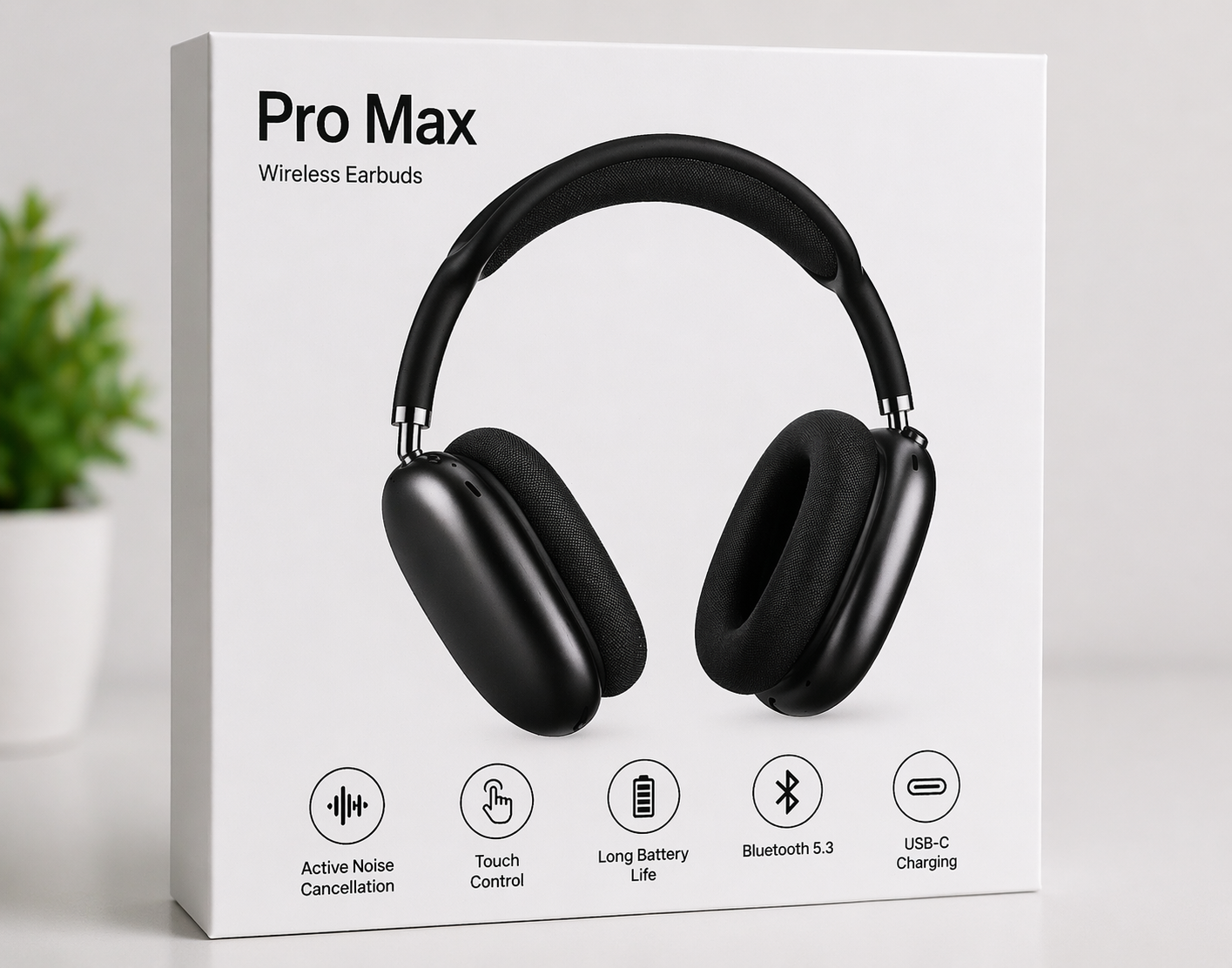 Pro Max Wireless Headphones ANC | Best Budget Over-Ear Bluetooth