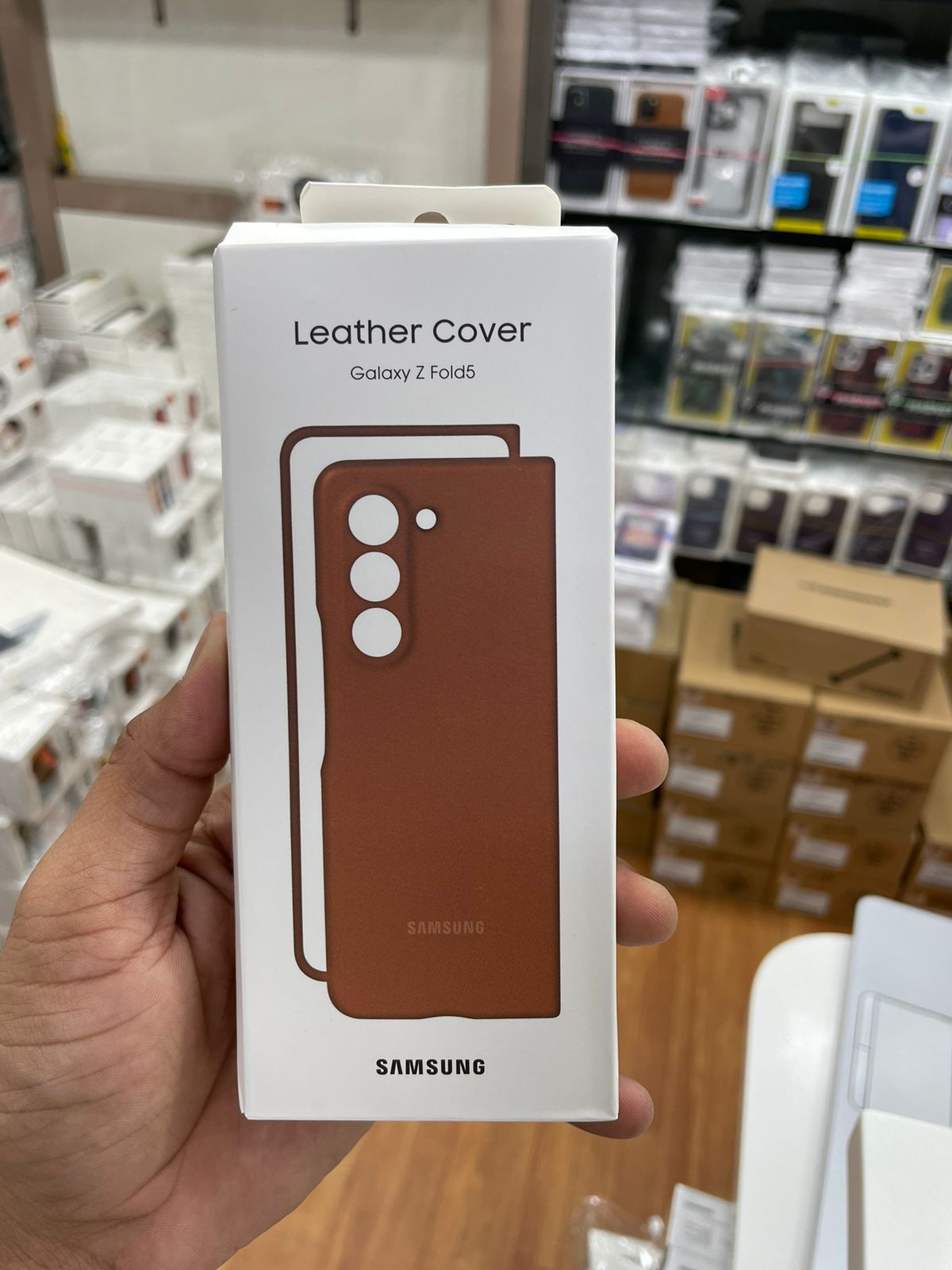 CFZ Leather Back Case for Samsung Galaxy Z Fold 4 and Samsung Galaxy Z Fold 5