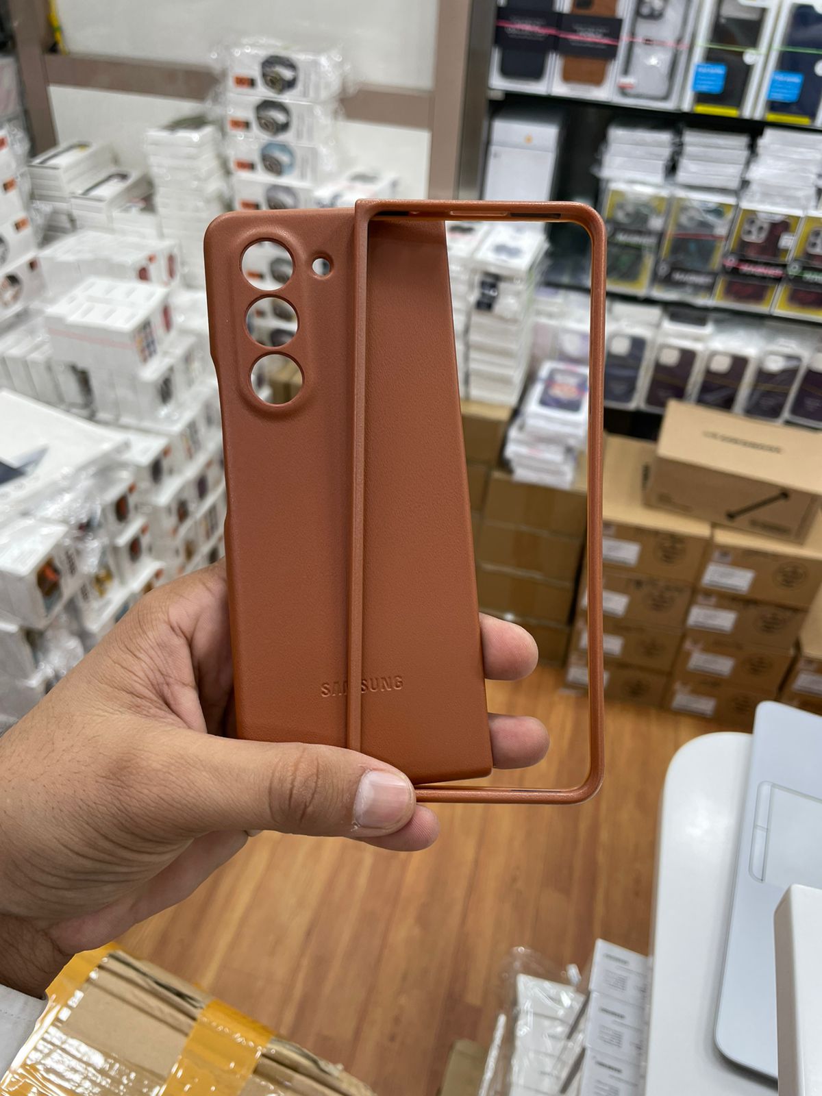 CFZ Leather Back Case for Samsung Galaxy Z Fold 4 and Samsung Galaxy Z Fold 5