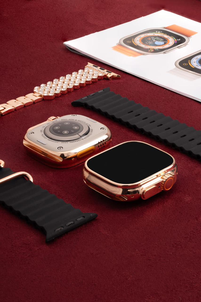 Rose Gold Watch Ultra - Best golden ultra watch with diamond design strap