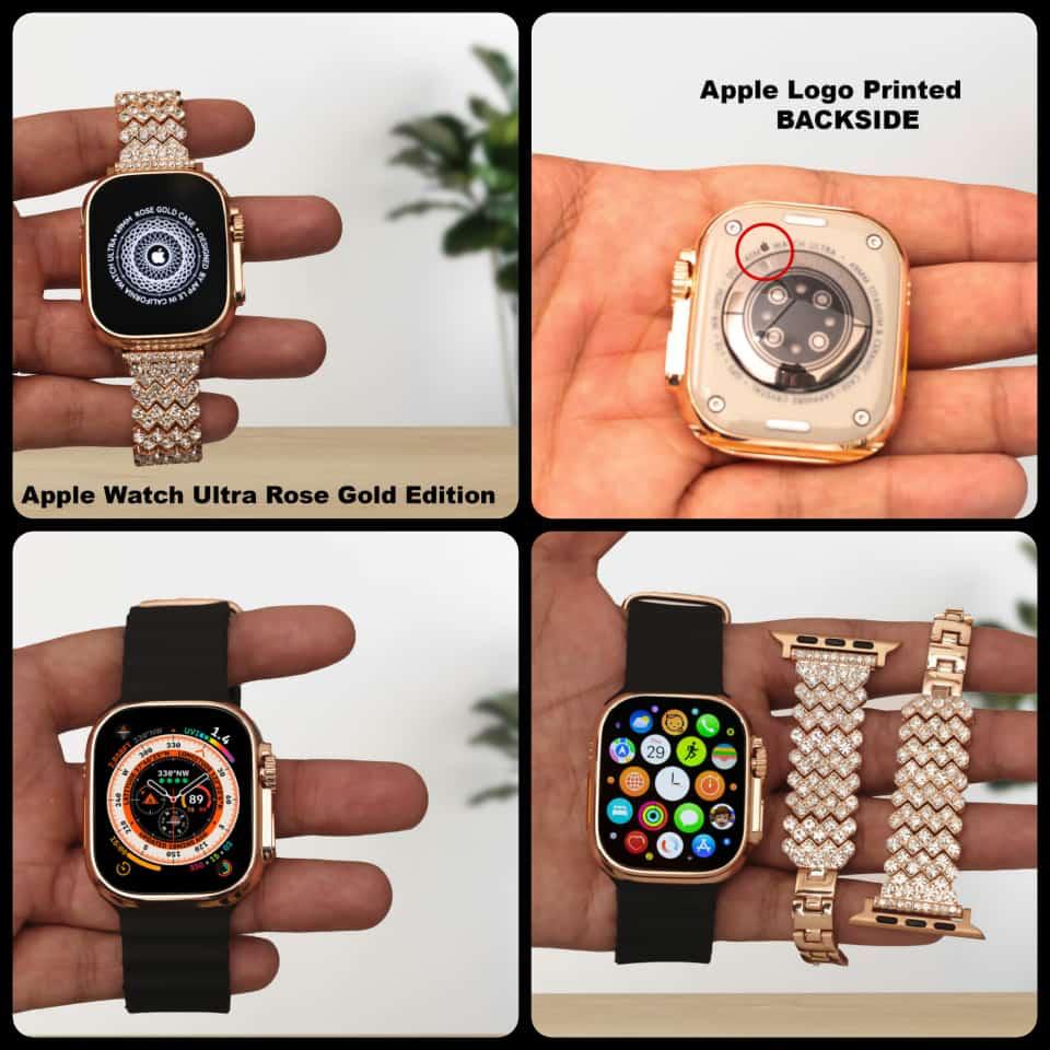 Rose Gold Watch Ultra - Best golden ultra watch with diamond design strap