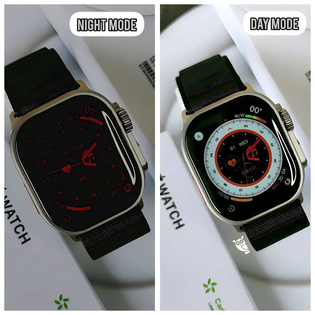 Apple watch Ultra 2 clone with titanium like metal finish, High resolution OLED display, serial number working
