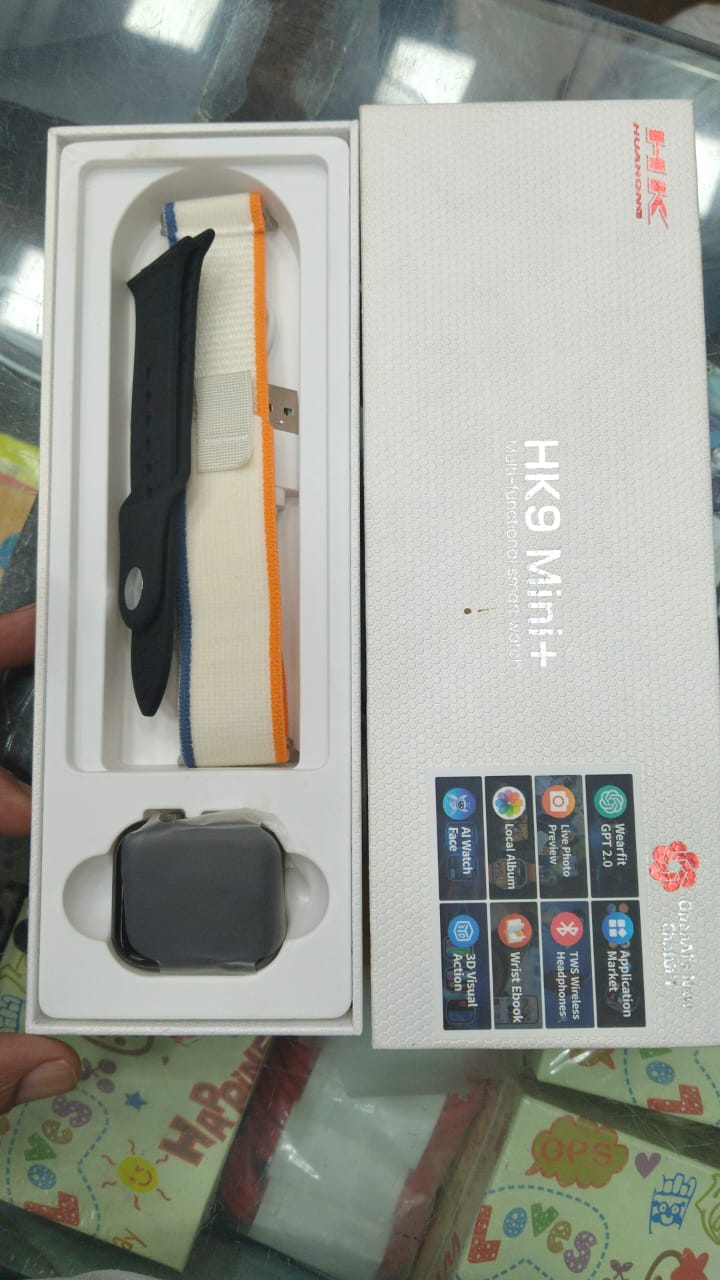 HK 9 Mini Plus Amoled Display smartwatch with 41mm dial, Chat-gpt