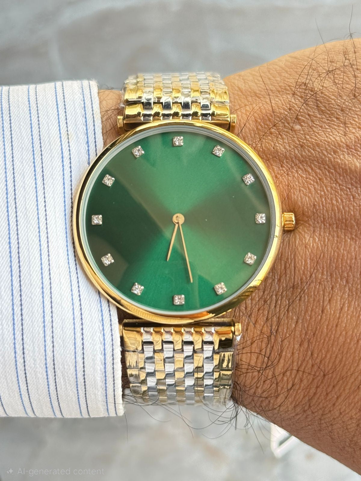 Luxurious Men's wrist watch high quality with chain strap