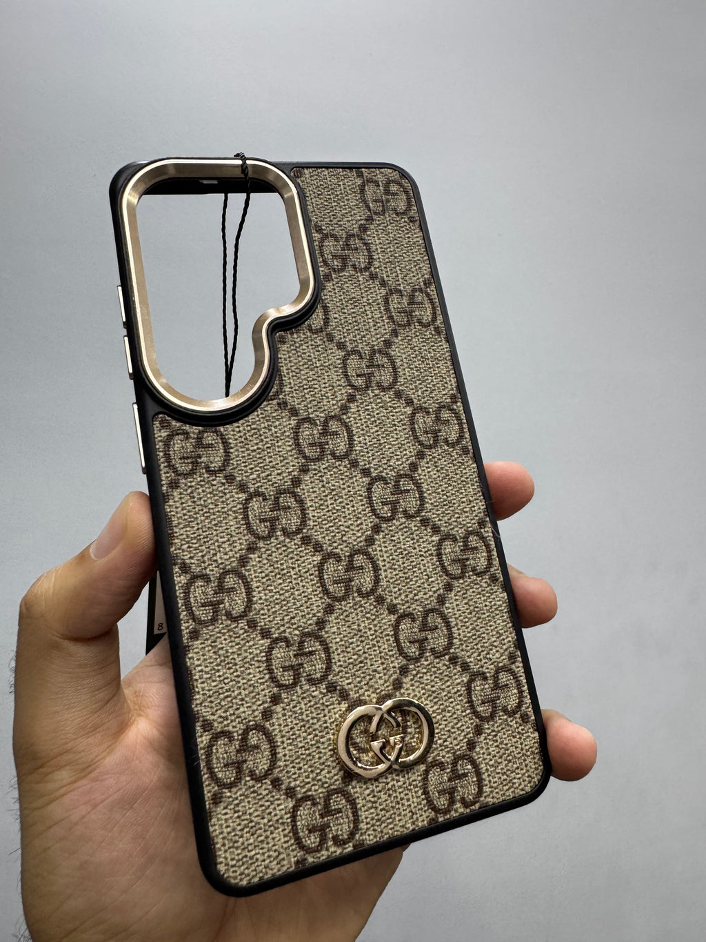 Luxury GG Monogram Designer Leather Case for Samsung Galaxy S26 Ultra | Premium Shockproof Back Cover | Slim Protective Case