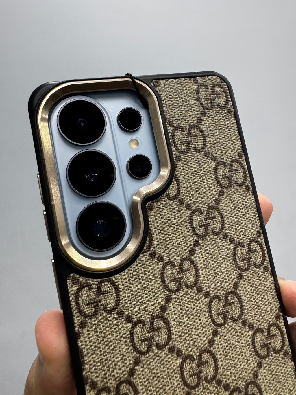 Luxury GG Monogram Designer Leather Case for Samsung Galaxy S26 Ultra | Premium Shockproof Back Cover | Slim Protective Case