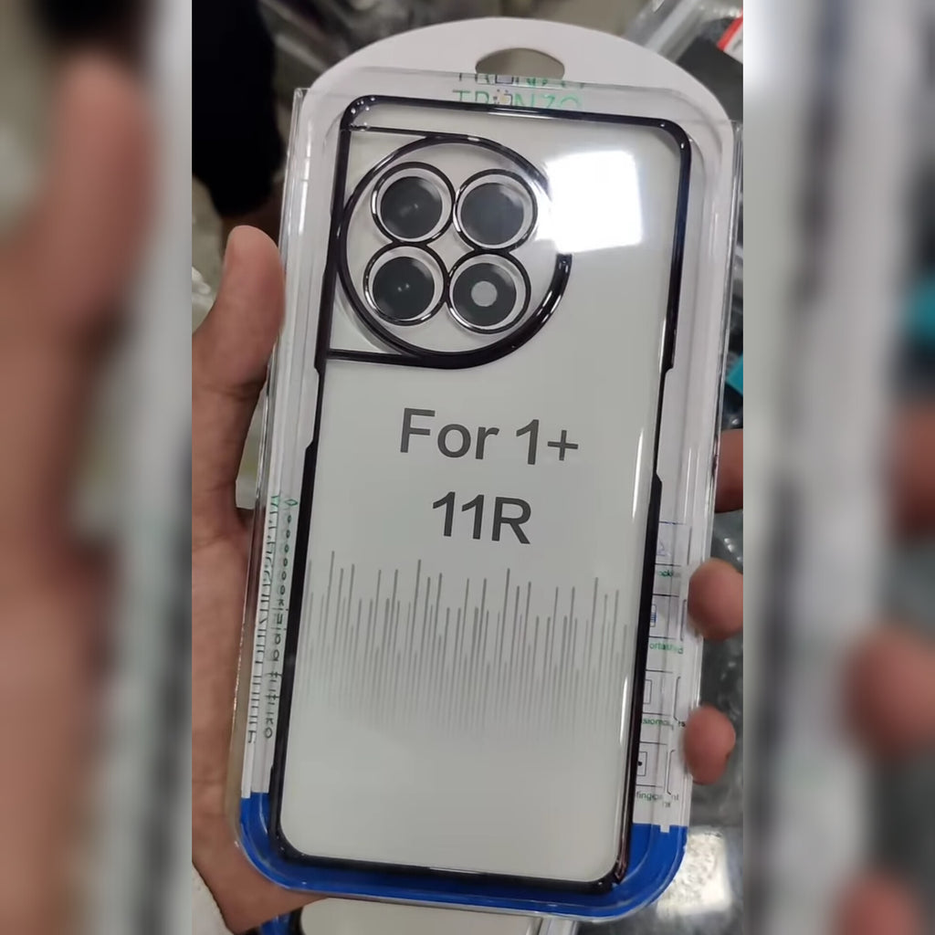 Trunzo Crystal Clear Hard Back Case with Electroplated sides for OnePlus 11 & OnePlus 11R