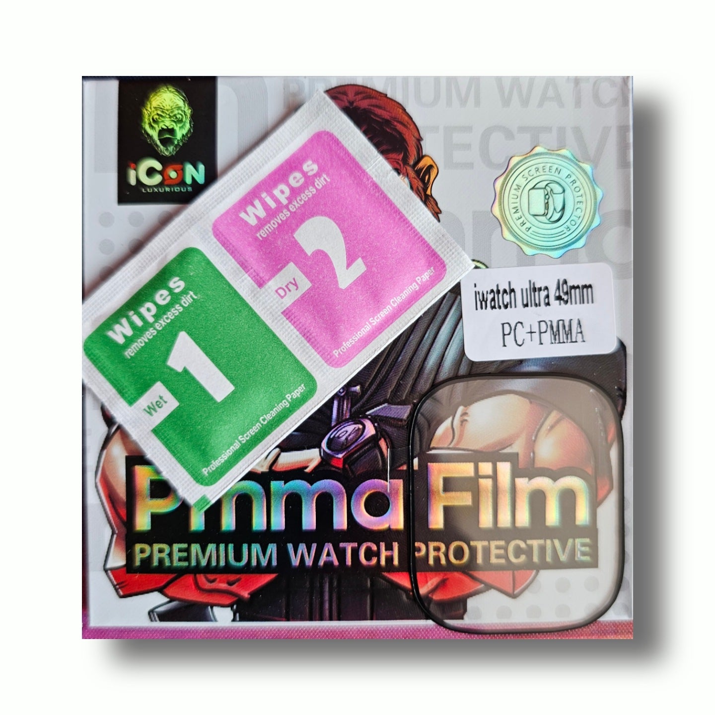 CFZ Premium Tempered Glass Screen protector for Apple watch Series 3, 4, 5, 6, 7, 8 SE and Ultra