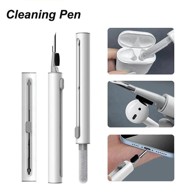 Airpods cleaning pen and silicone cable protectors (Set of 2 - 1 airpods cleaning pen + 2 packs cable protectors)