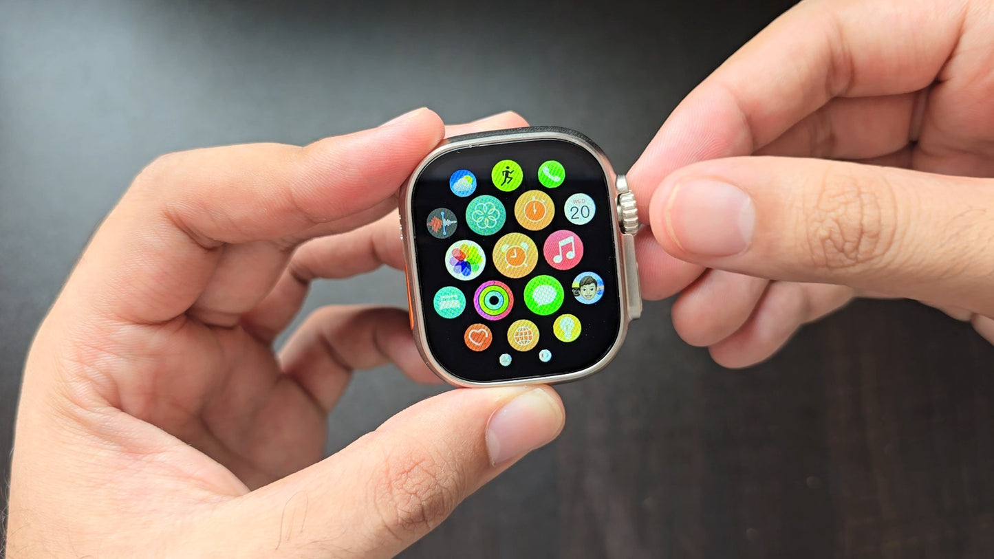 RT 11 Ultra 2 - Apple Watch Ultra 2 clone with titanium like metal finish, Sports mode multifunction smartwatch