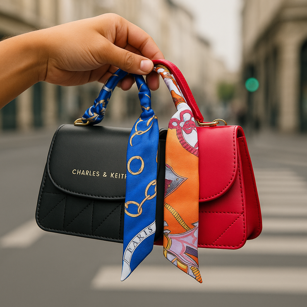 Premium Quilted Top-Handle Handbag Black & Red Street Style