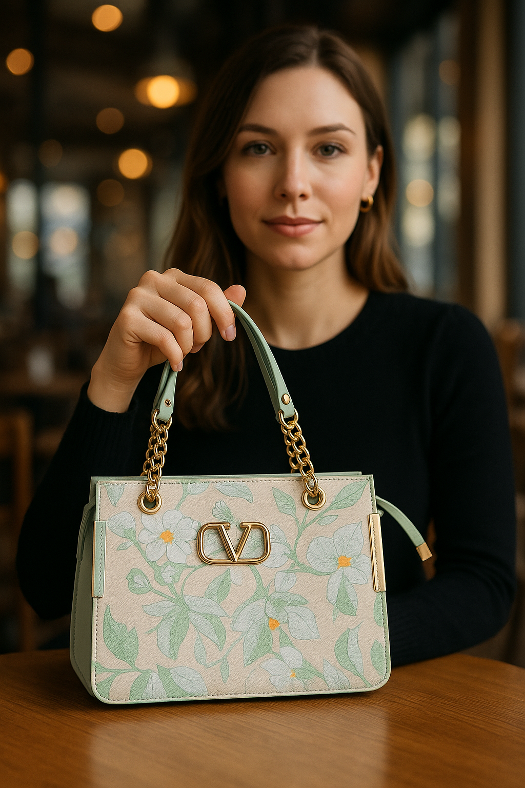 Blossom Elegance Floral Embroidered Vegan Leather Ladies Handbag