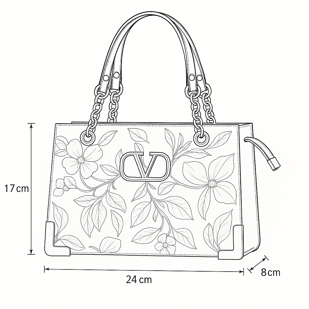Blossom Elegance Floral Embroidered Vegan Leather Ladies Handbag