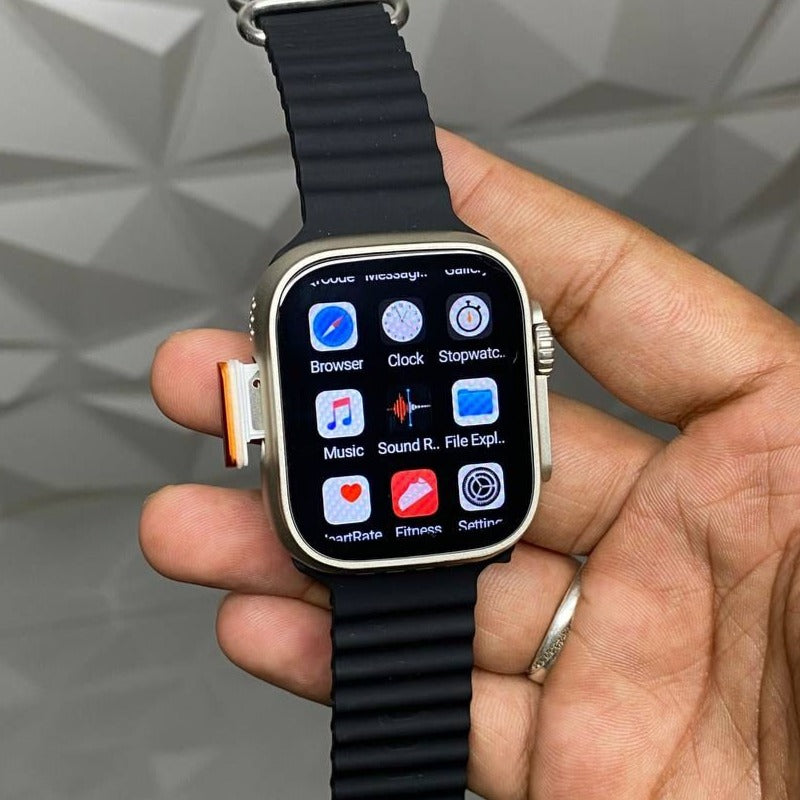 Watch Ultra clone with sim card support - Premium all metal finish with real screws and strap locks ! 4G watch