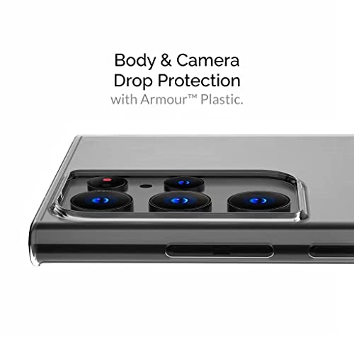 Samsung Galaxy S23 Ultra Hybrid Hard Clear Back case with Shockproof Design and Camera Protection Bump